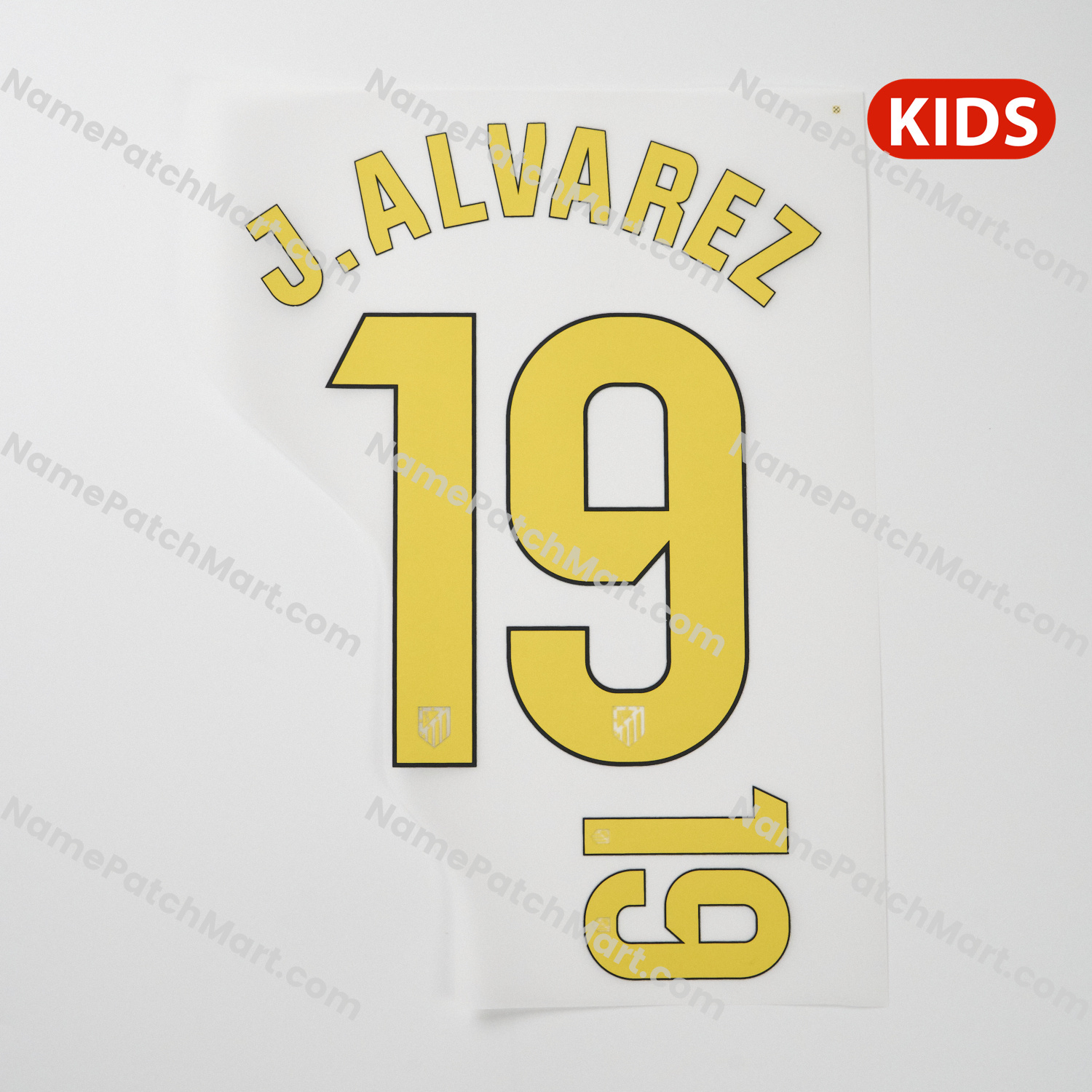 KIDS J. Álvarez #19 - Atletico Madrid 25-26 Away  | Name Number Set - NamePatchMart.COM