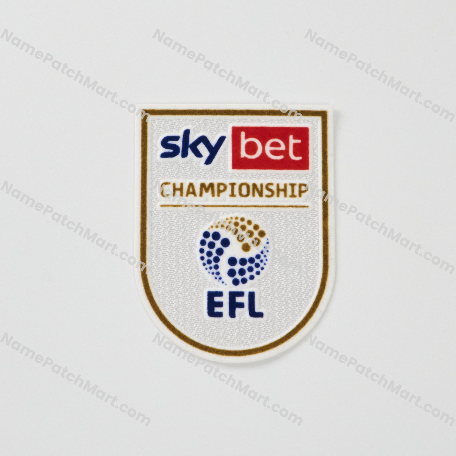 2025-26 EFL Championship Flocked Patch  | Name Number Set - NamePatchMart.COM
