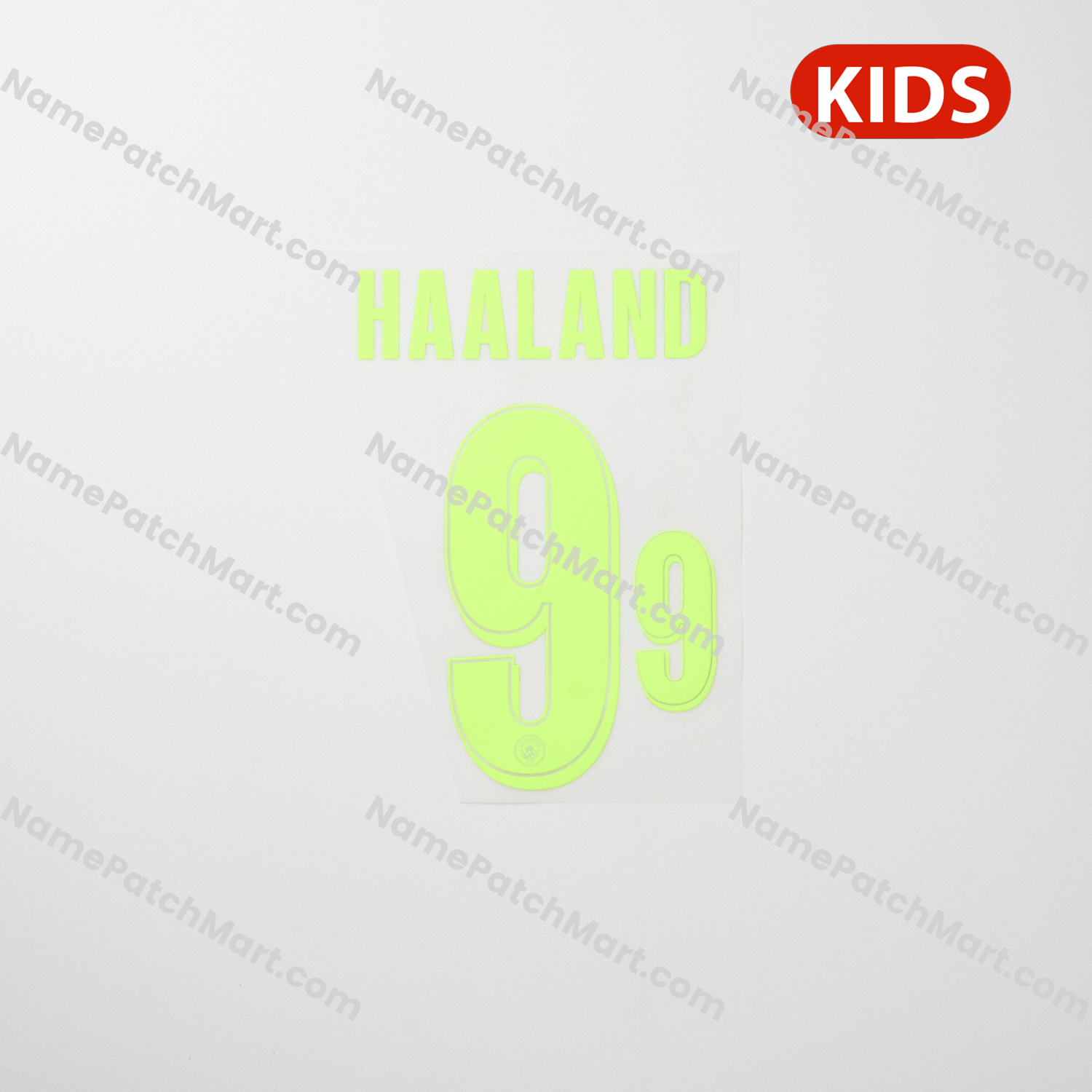 KIDS Haaland #9 (Champions League) - Manchester City 25-26  | Name Number Set - NamePatchMart.COM