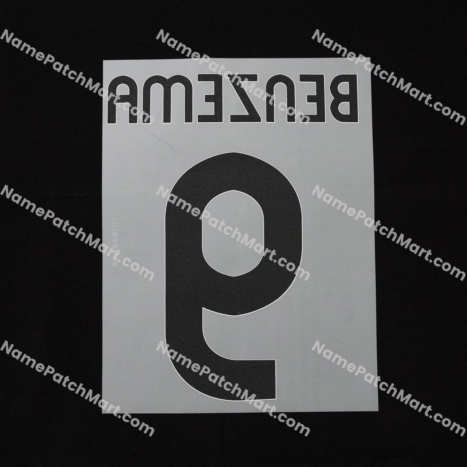 Benzema #9 (Champions League) - Real Madrid 2012-13 Away  | Name Number Set - NamePatchMart.COM