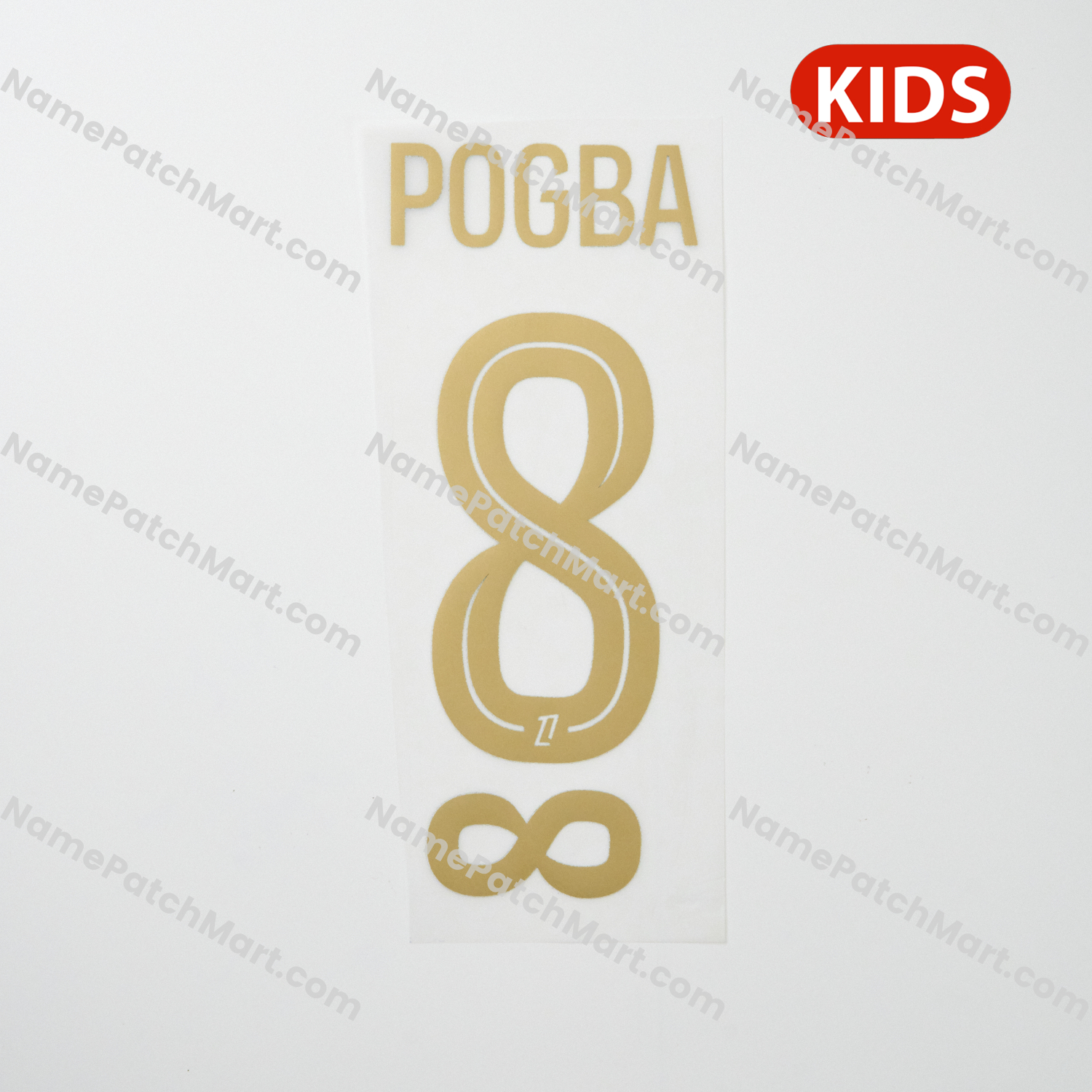 KIDS Pogba #8 (Ligue 1) - AS Monaco 25-26 Away  | Name Number Set - NamePatchMart.COM