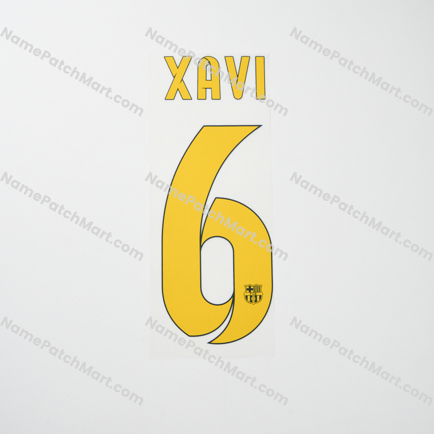 Xavi #6 - Barcelona 2014-15 Home  | Name Number Set - NamePatchMart.COM