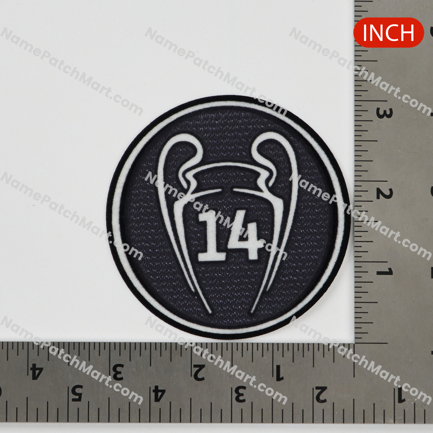 2022-23 Real Madrid UEFA Champions League '14 Times Winner ' Patch  | Name Number Set - NamePatchMart.COM