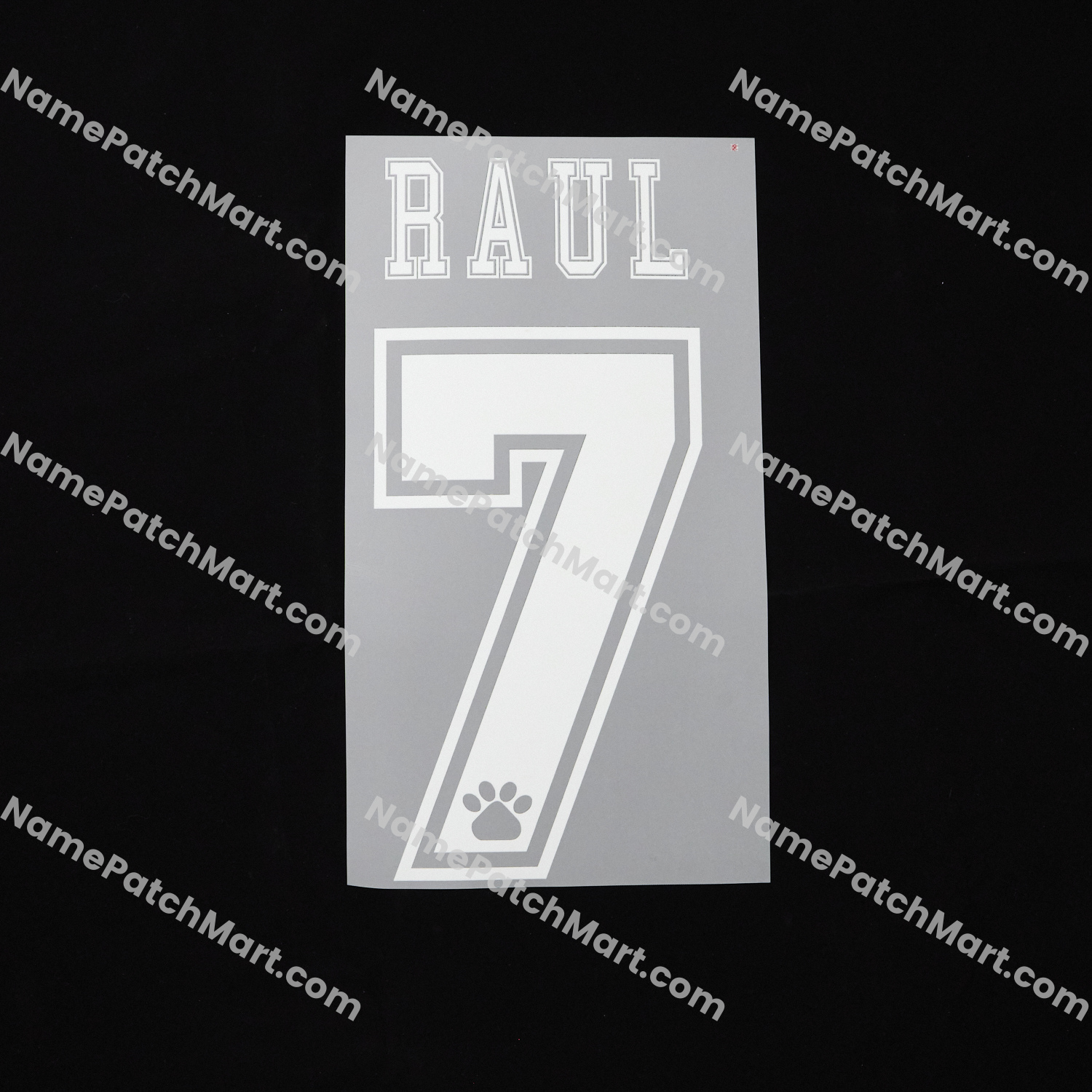 Raúl #7 - Retro Real Madrid 1995-96 Away  | Name Number Set - NamePatchMart.COM