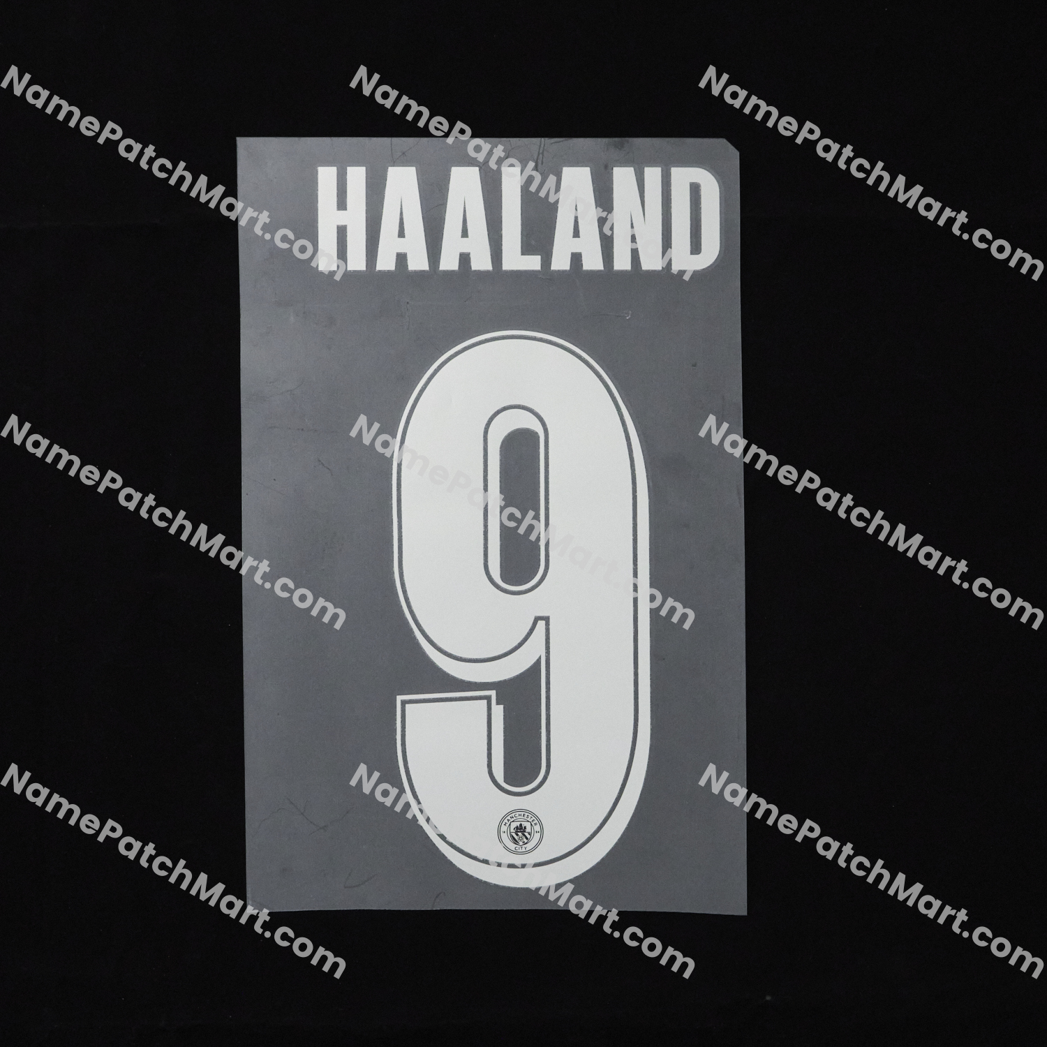 Haaland #9 (Champions League) - Manchester City 25-26 Away  | Name Number Set - NamePatchMart.COM