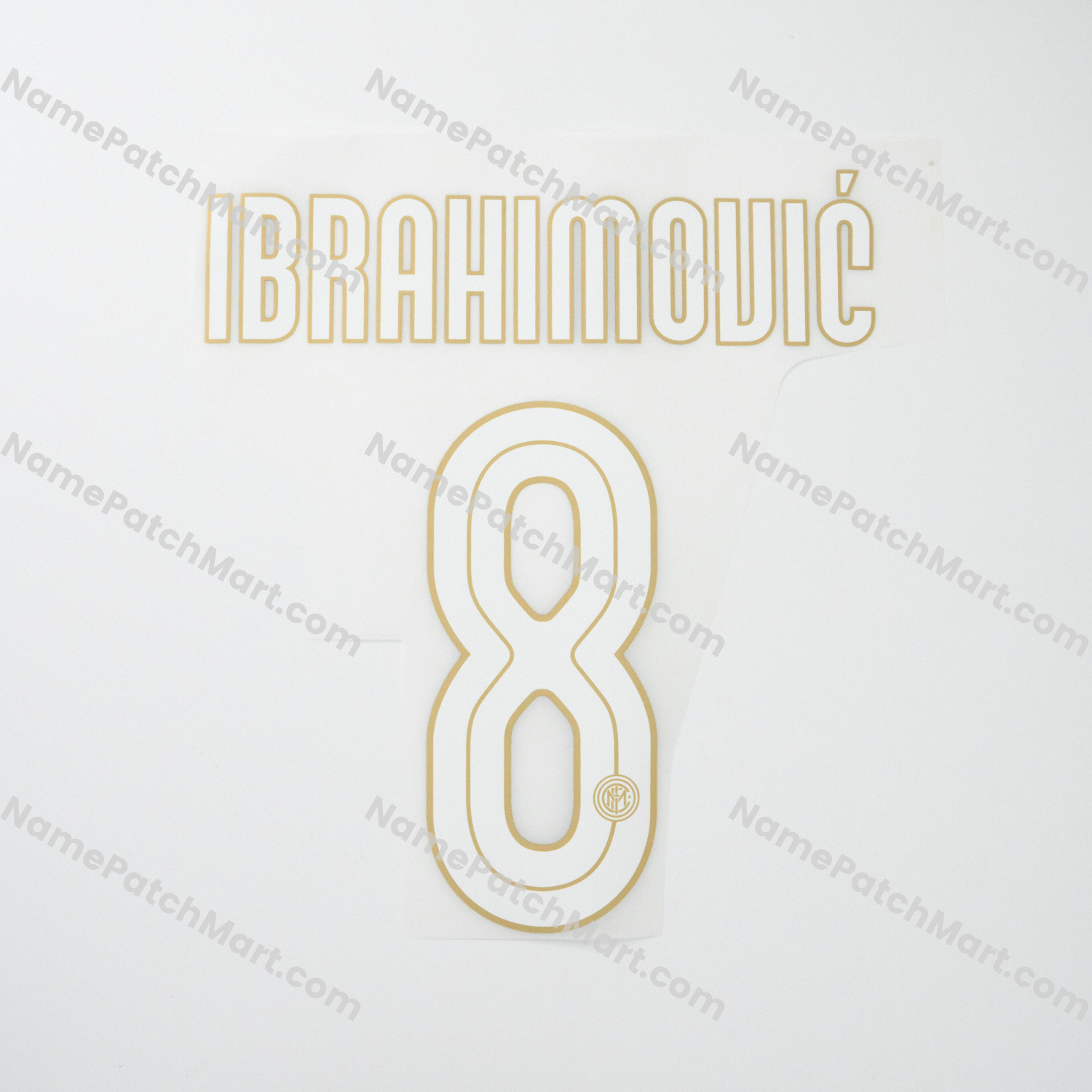 Ibrahimović #8 - Inter Milan 2007-09 Home  | Name Number Set - NamePatchMart.COM