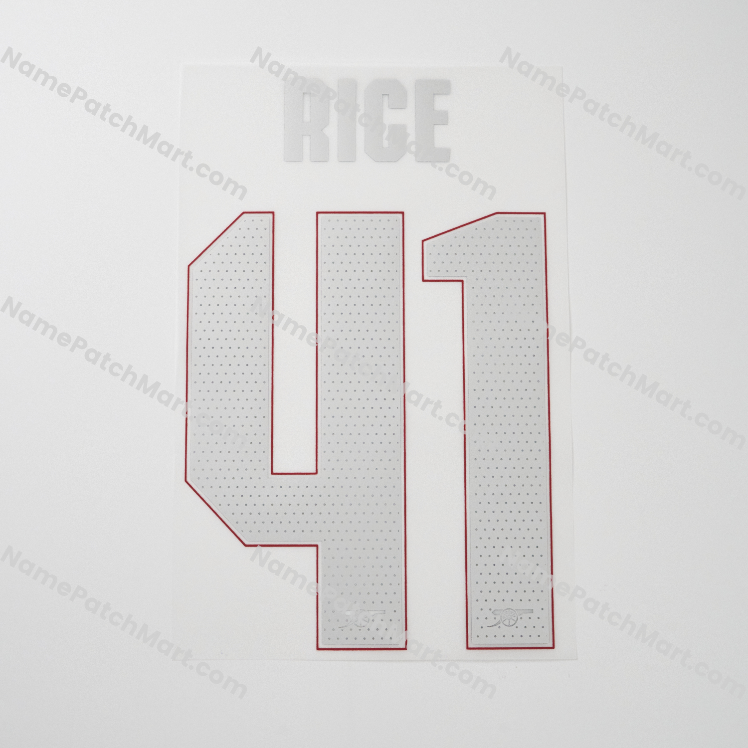 Rice #41 (Champions League) - Arsenal 25-26 Away  | Name Number Set - NamePatchMart.COM