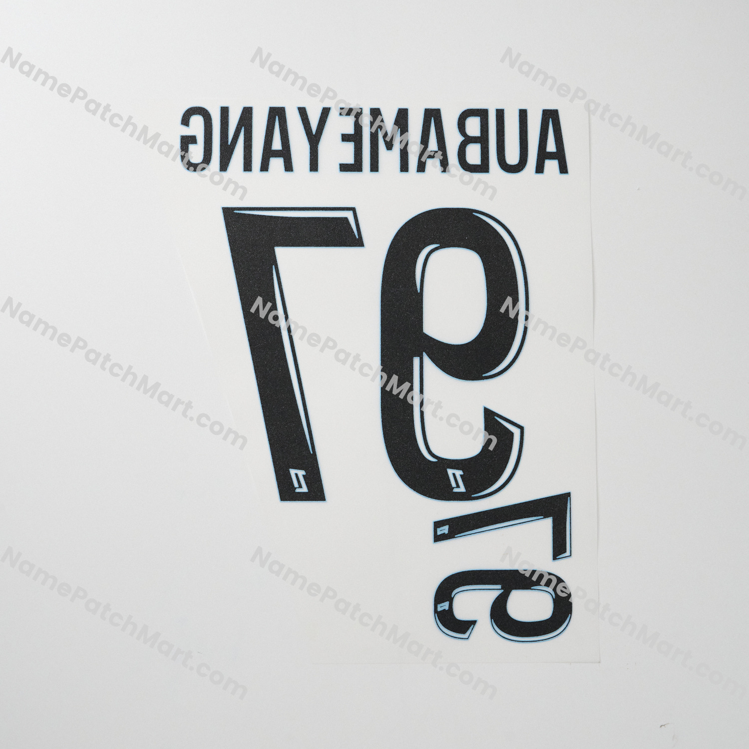 Aubameyang #97 (Ligue 1) - Marseille25-26Home KIDS  | Name Number Set - NamePatchMart.COM