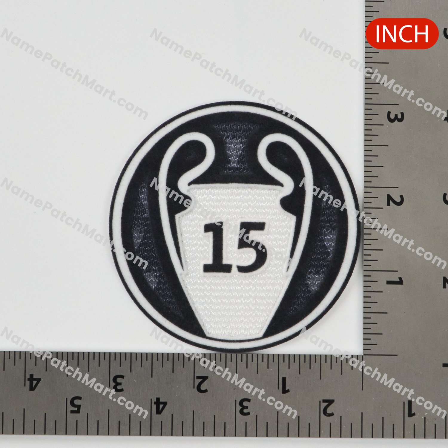 2024-25 Real Madrid UEFA Champions League '15 Times Winner ' Patch  | Name Number Set - NamePatchMart.COM