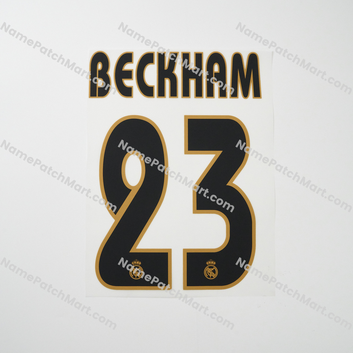 Beckham #23 - Real Madrid 2003-05 Home  | Name Number Set - NamePatchMart.COM
