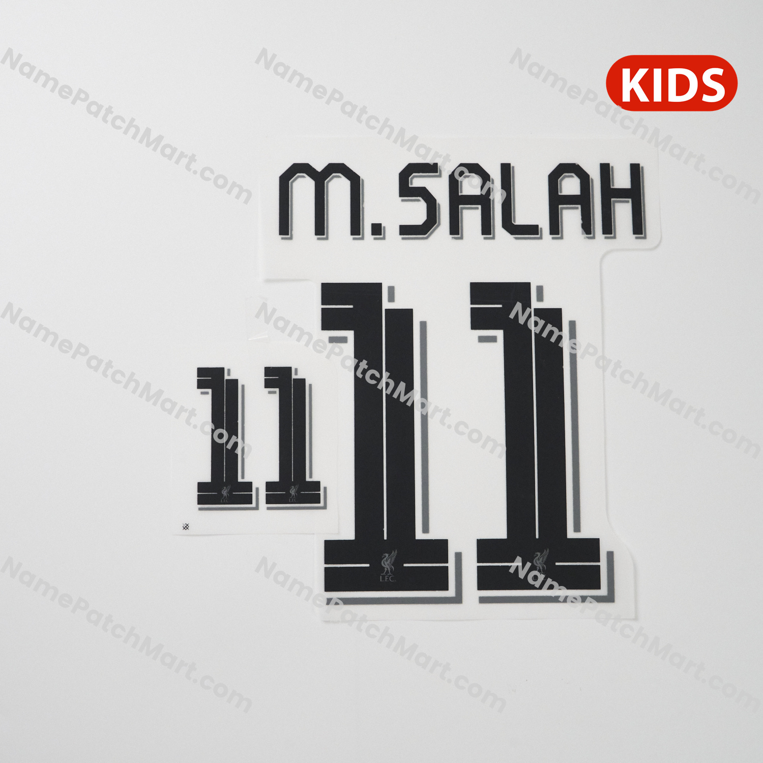 KIDS M.Salah #11 (Champions League) - Liverpool 25-26 Away  | Name Number Set - NamePatchMart.COM
