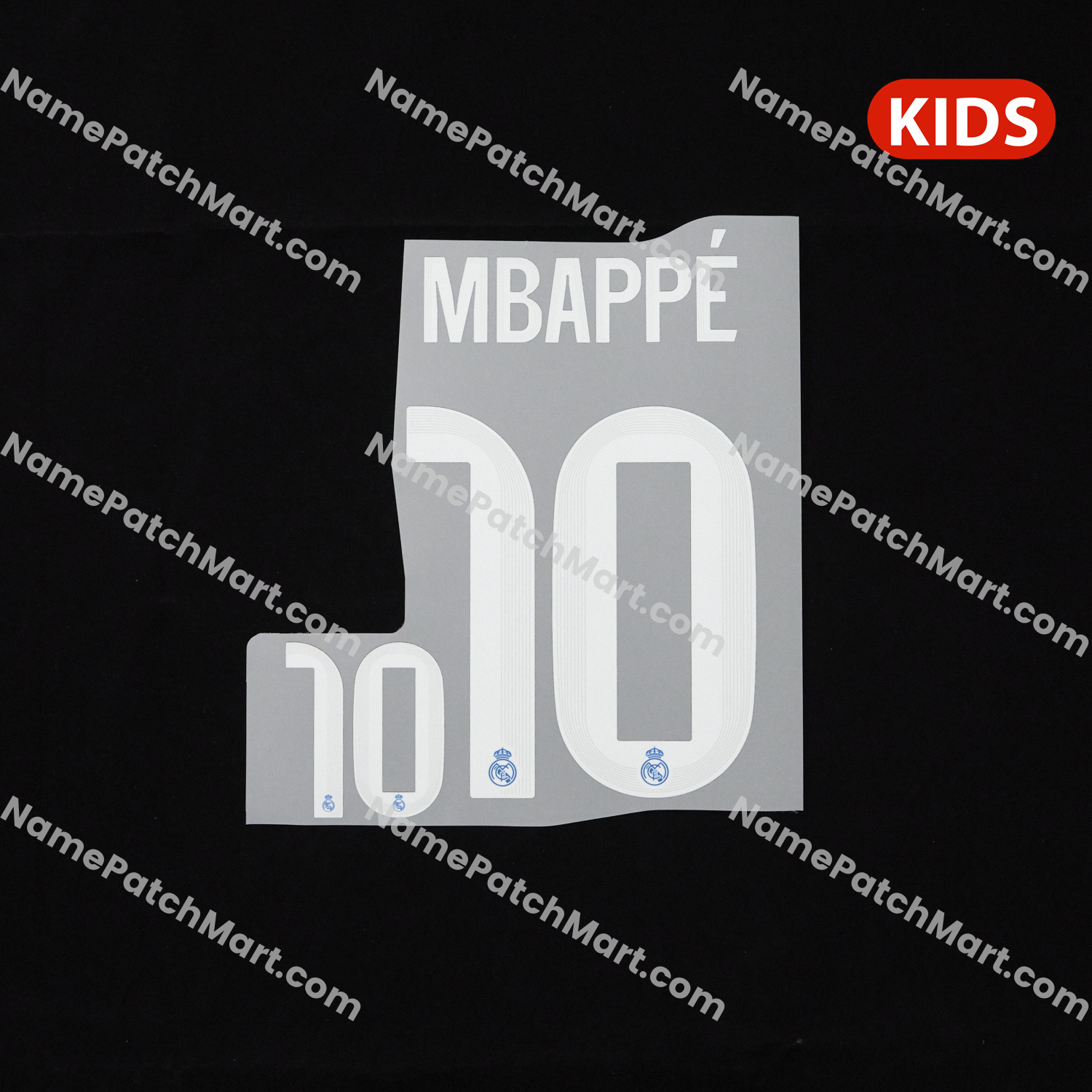 KIDS Mbappé #10 (Champions League) - Real Madrid 25-26 Third  | Name Number Set - NamePatchMart.COM