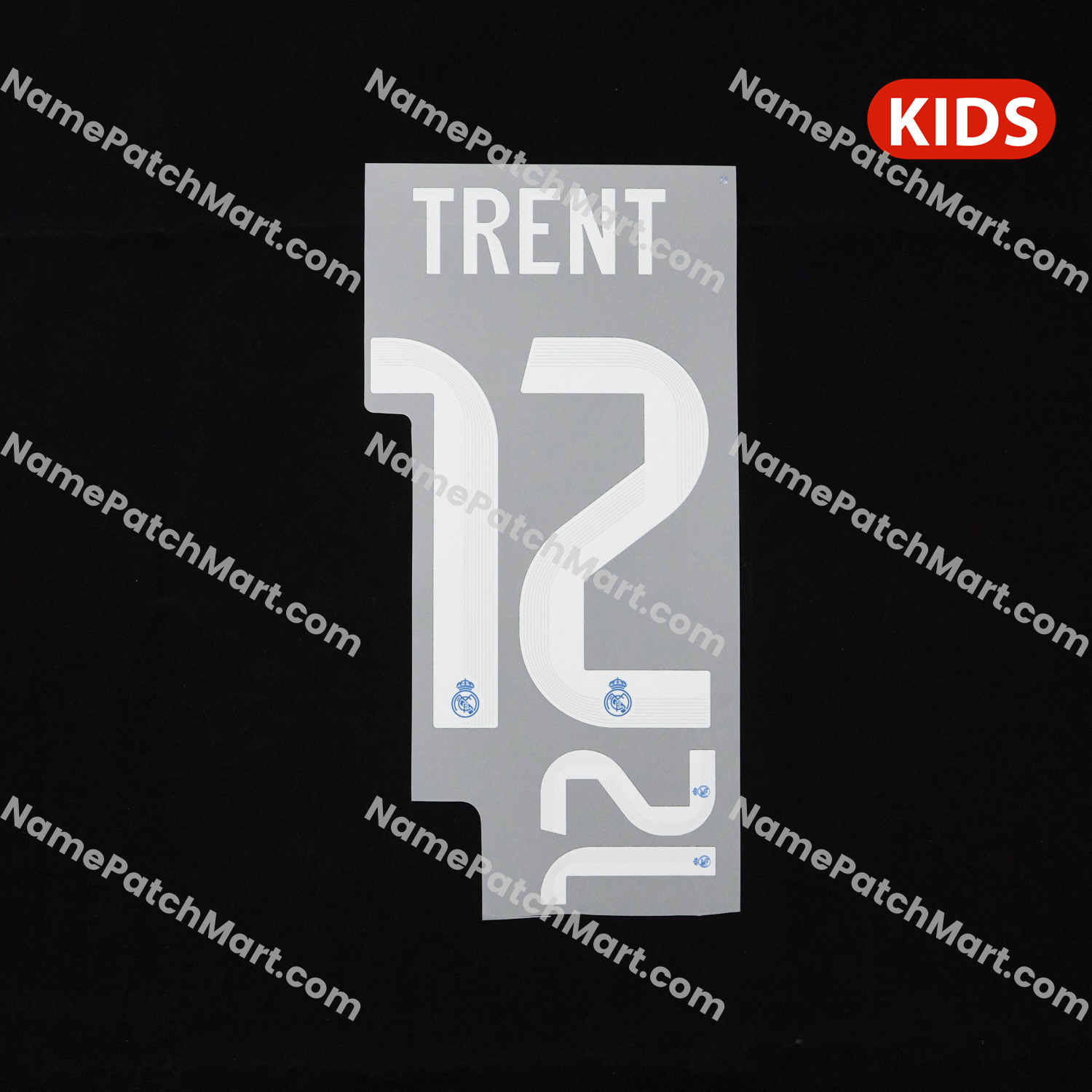 KIDS Trent #12 (Champions League) - Real Madrid 25-26 Third  | Name Number Set - NamePatchMart.COM