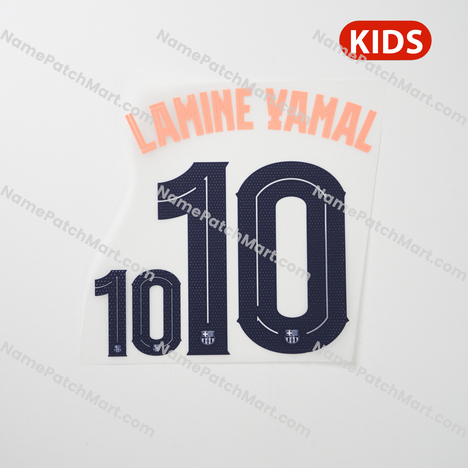 KIDS Lamine Yamal #10 (Champions League) - Barcelona 25-26 Third  | Name Number Set - NamePatchMart.COM