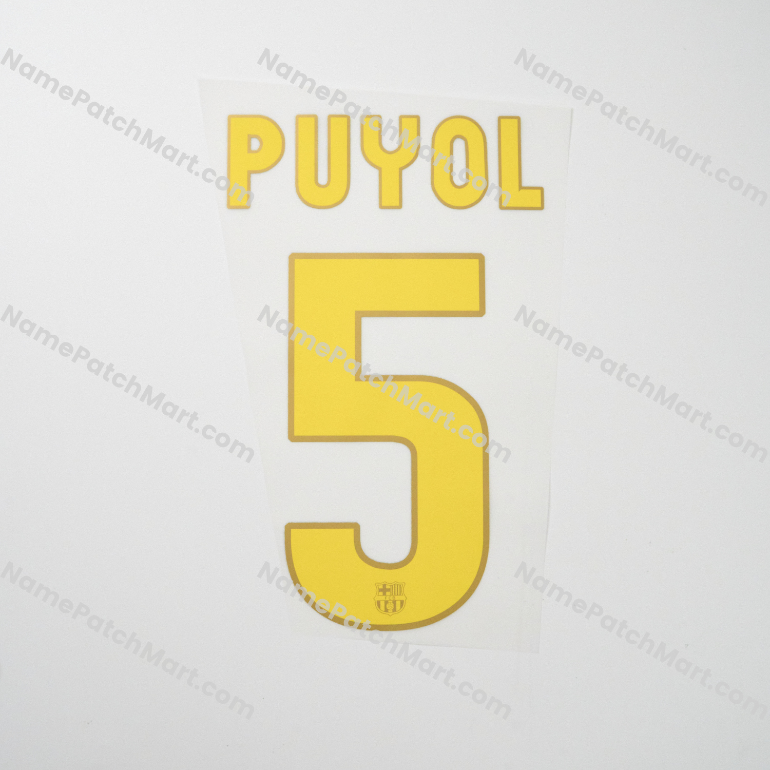 Puyol #5 - Barcelona 2008-10 Home  | Name Number Set - NamePatchMart.COM
