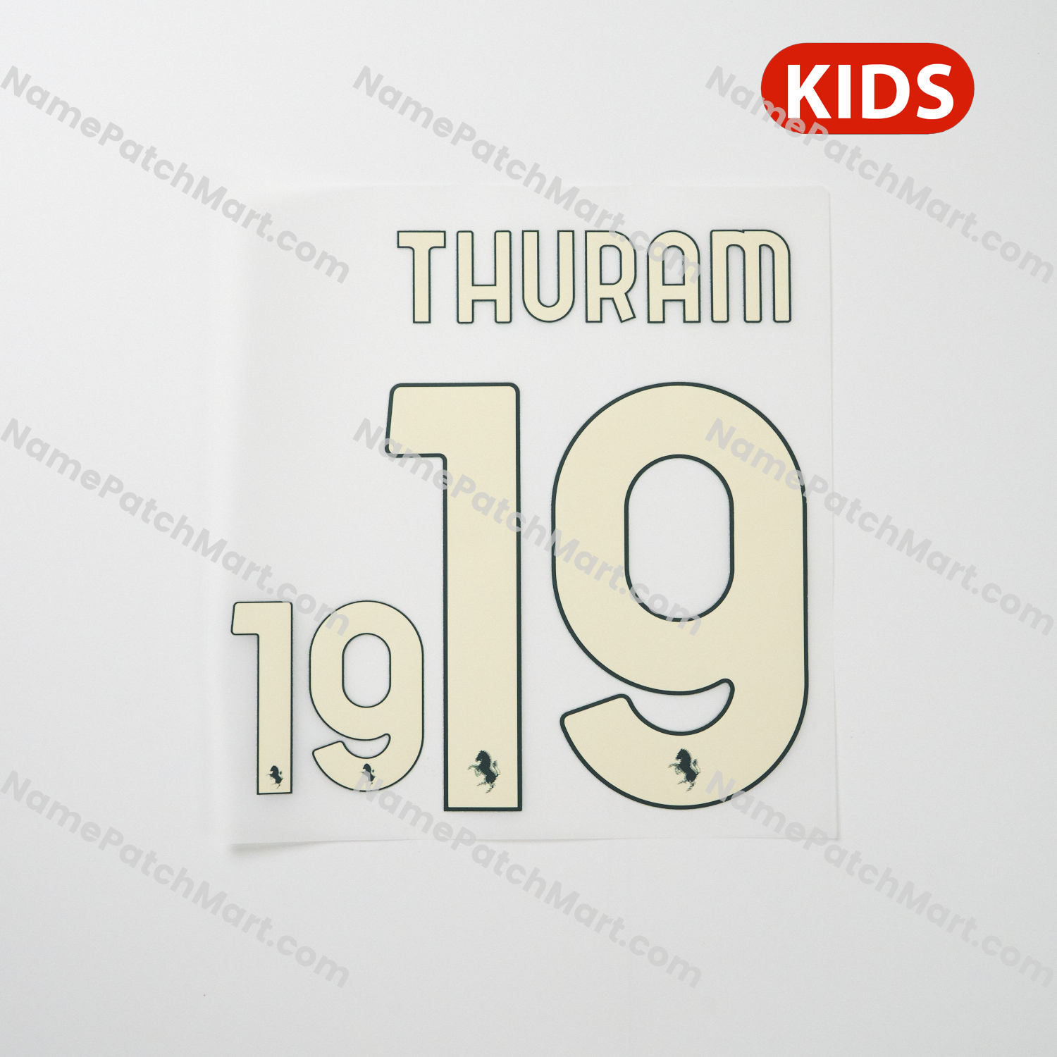 KIDS Thuram #19 - Juventus 25-26 Third  | Name Number Set - NamePatchMart.COM
