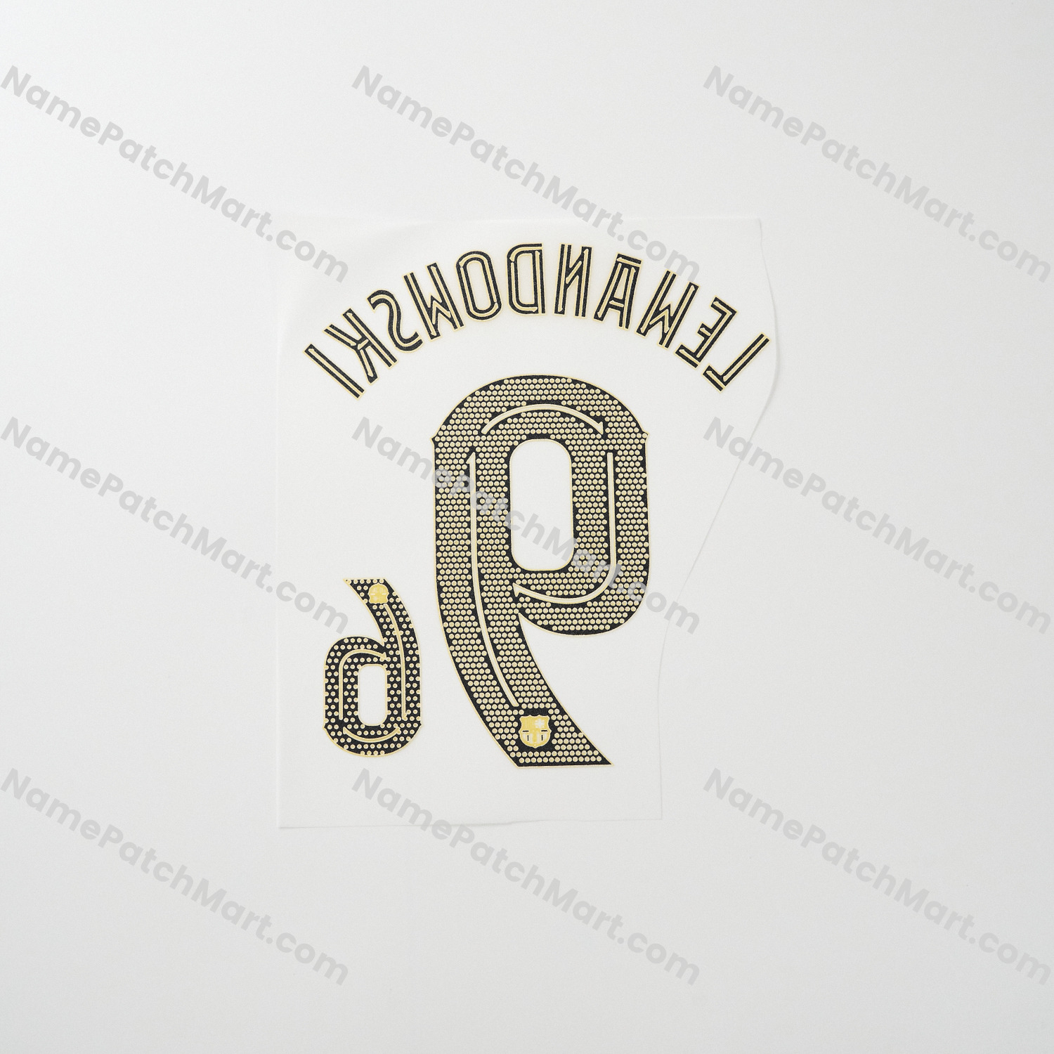 Lewandowski #9 (Champions League) - Barcelona 25-26 Home KIDS  | Name Number Set - NamePatchMart.COM