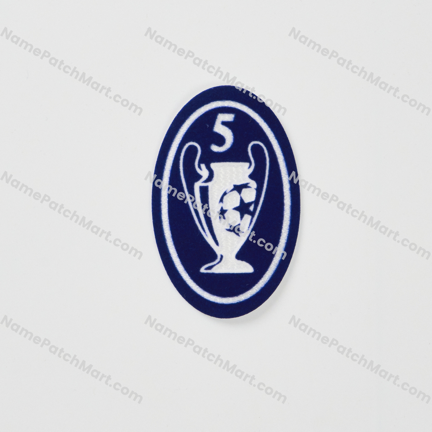 2003-06 UEFA Champions League '5 Times Winner ' Trophy Patch  | Name Number Set - NamePatchMart.COM