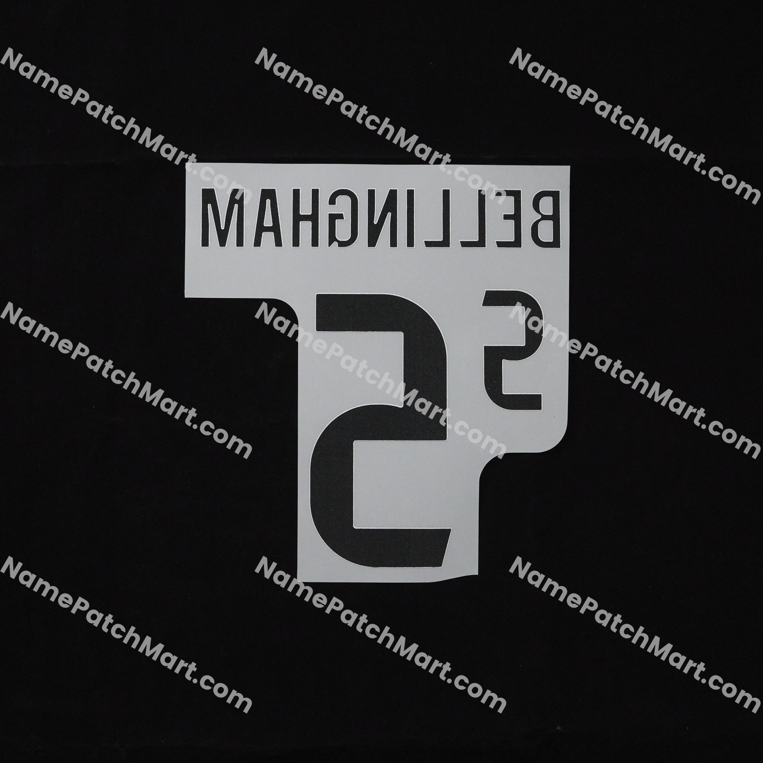 KIDS Bellingham #5 (Champions League) - Real Madrid 25-26 Away  | Name Number Set - NamePatchMart.COM