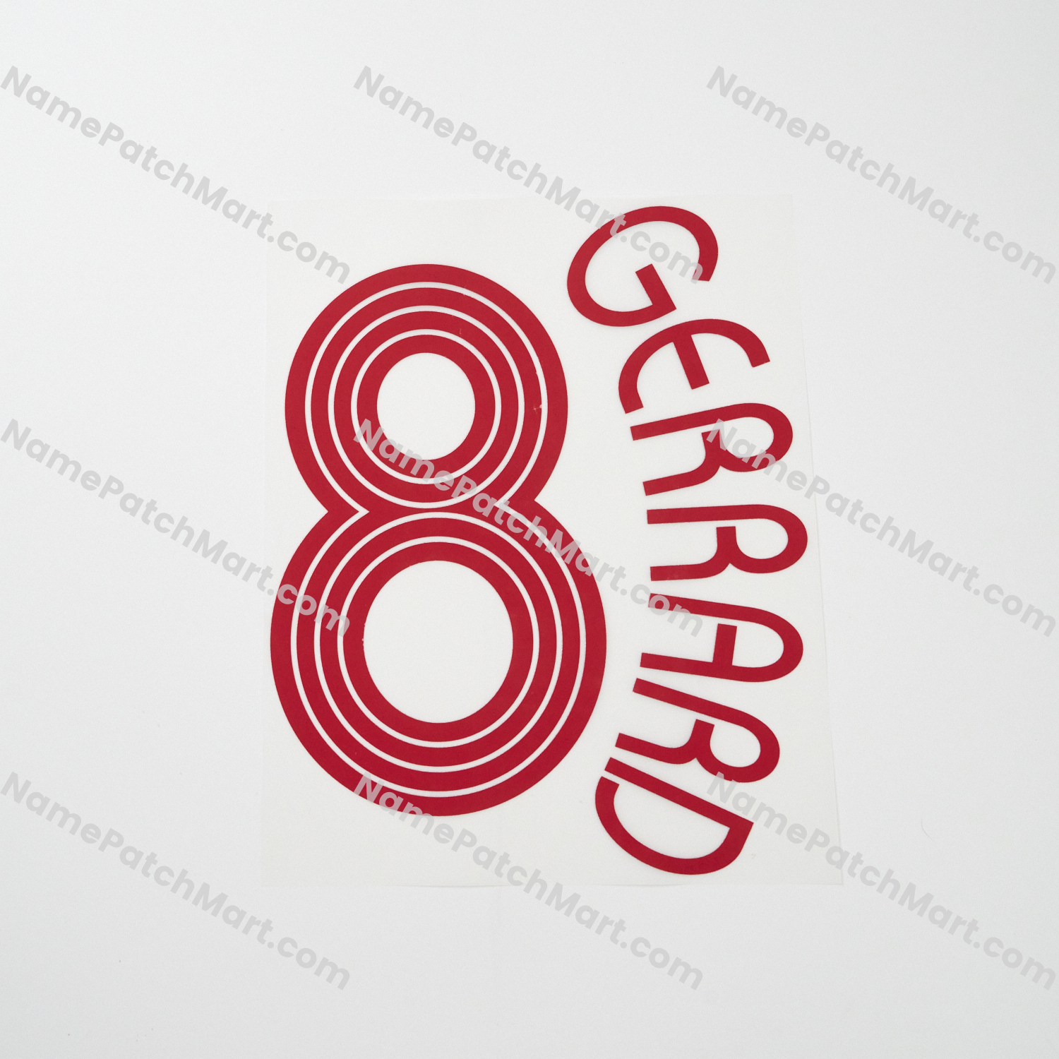 Gerrard #8 (Champions League) - Liverpool 2006-08 Away  | Name Number Set - NamePatchMart.COM
