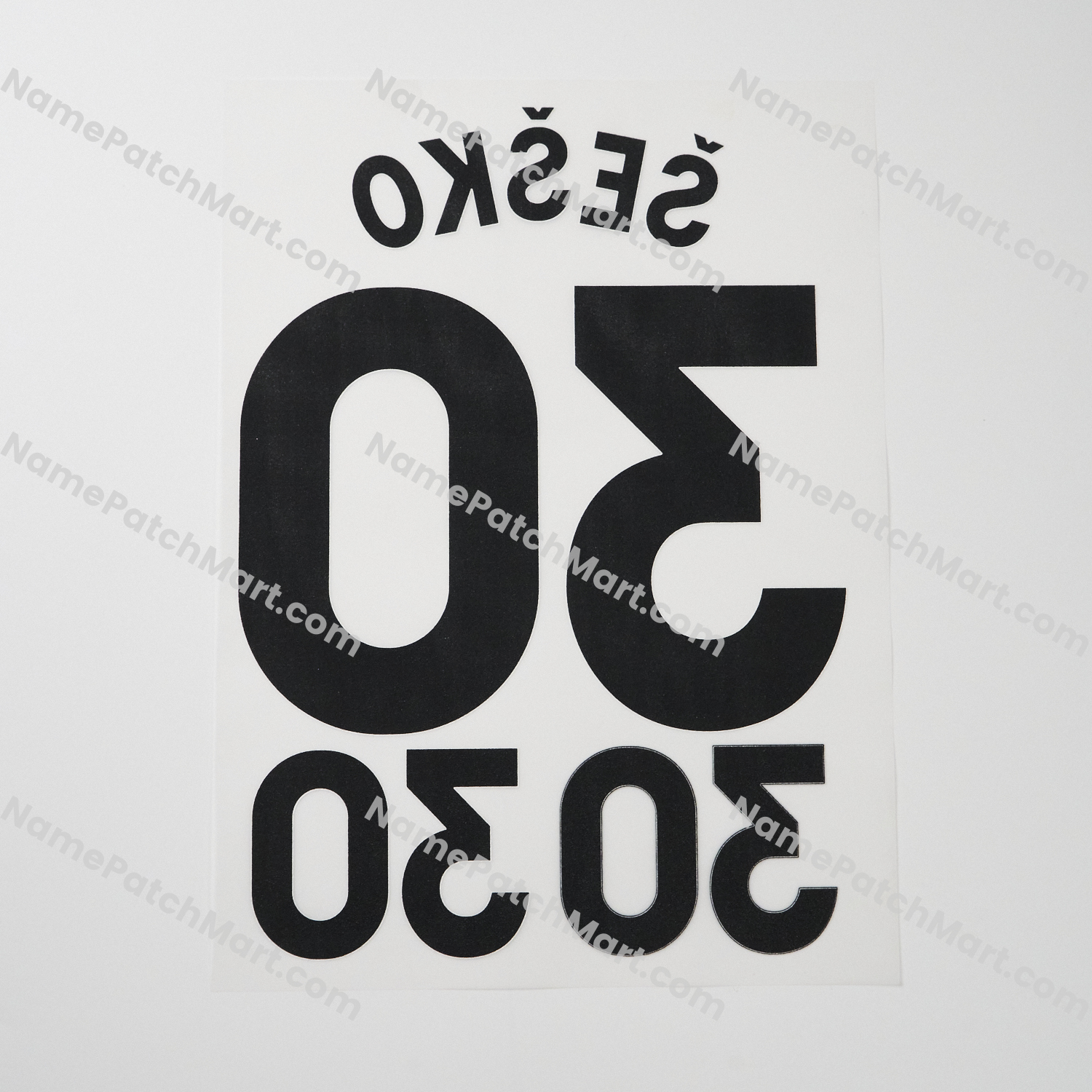 KIDS Šeško #30 (Premier League) - Manchester United 25-26 Away  | Name Number Set - NamePatchMart.COM