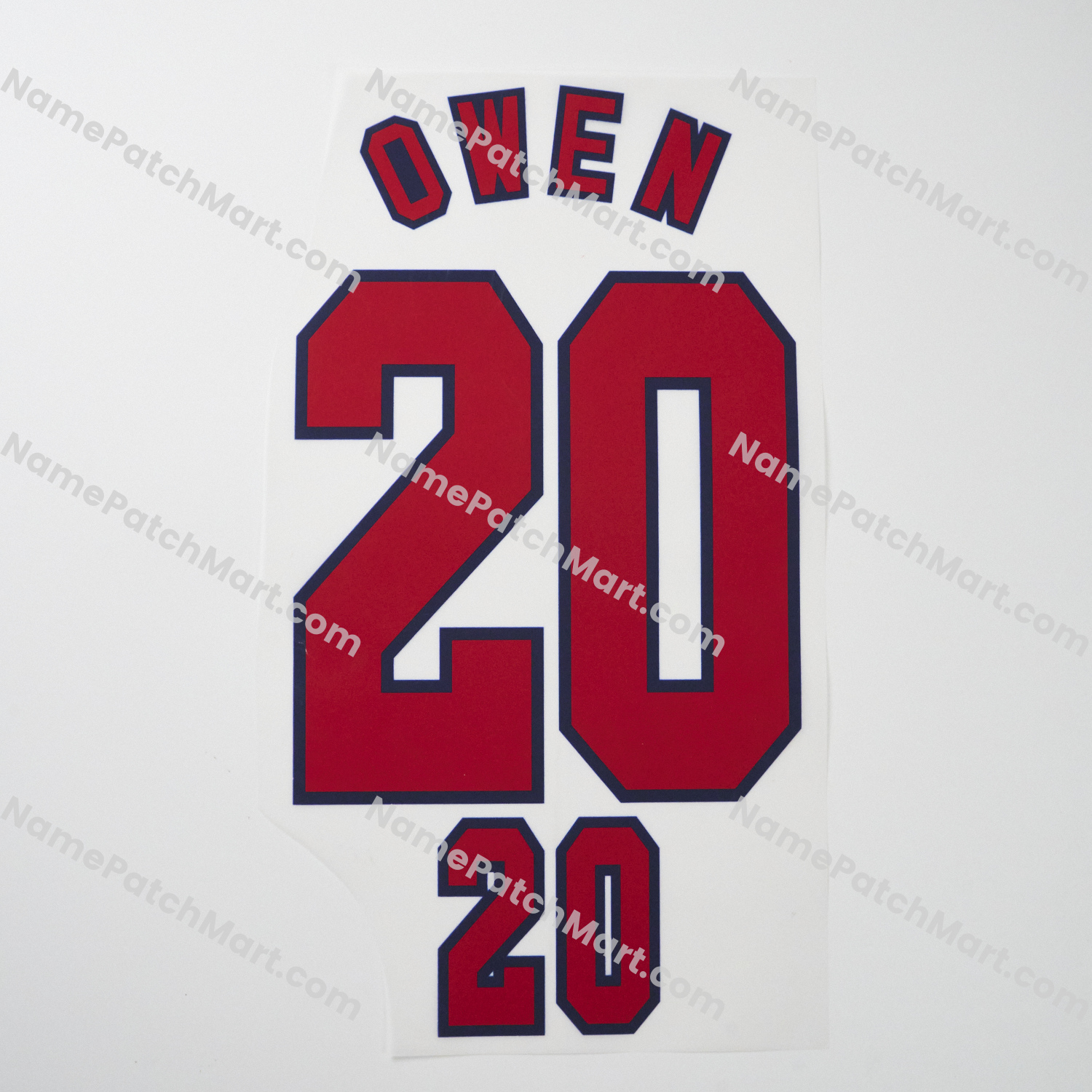 Owen #20 - England 1998 Home  | Name Number Set - NamePatchMart.COM