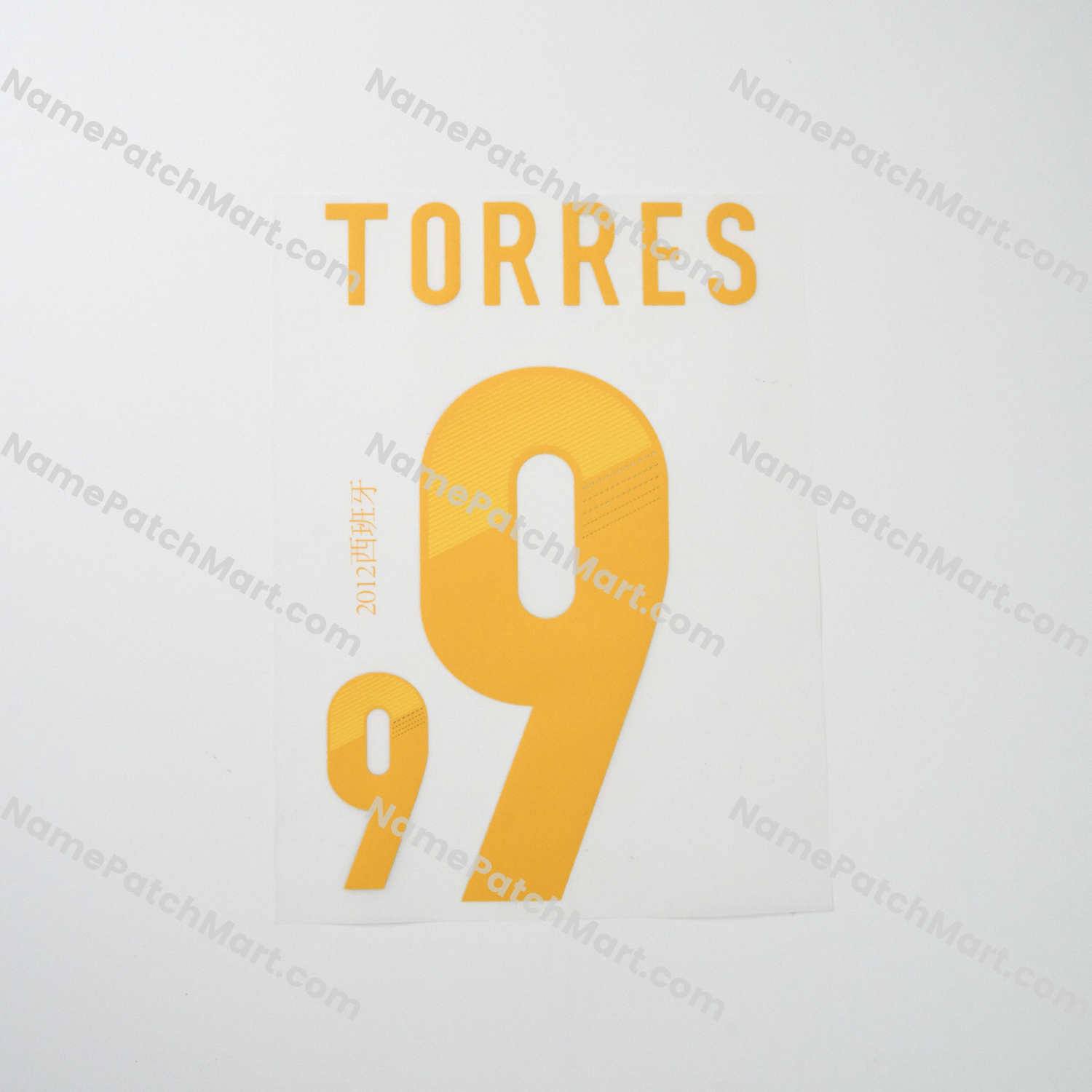 Torres #9 - Spain 2012 Home  | Name Number Set - NamePatchMart.COM