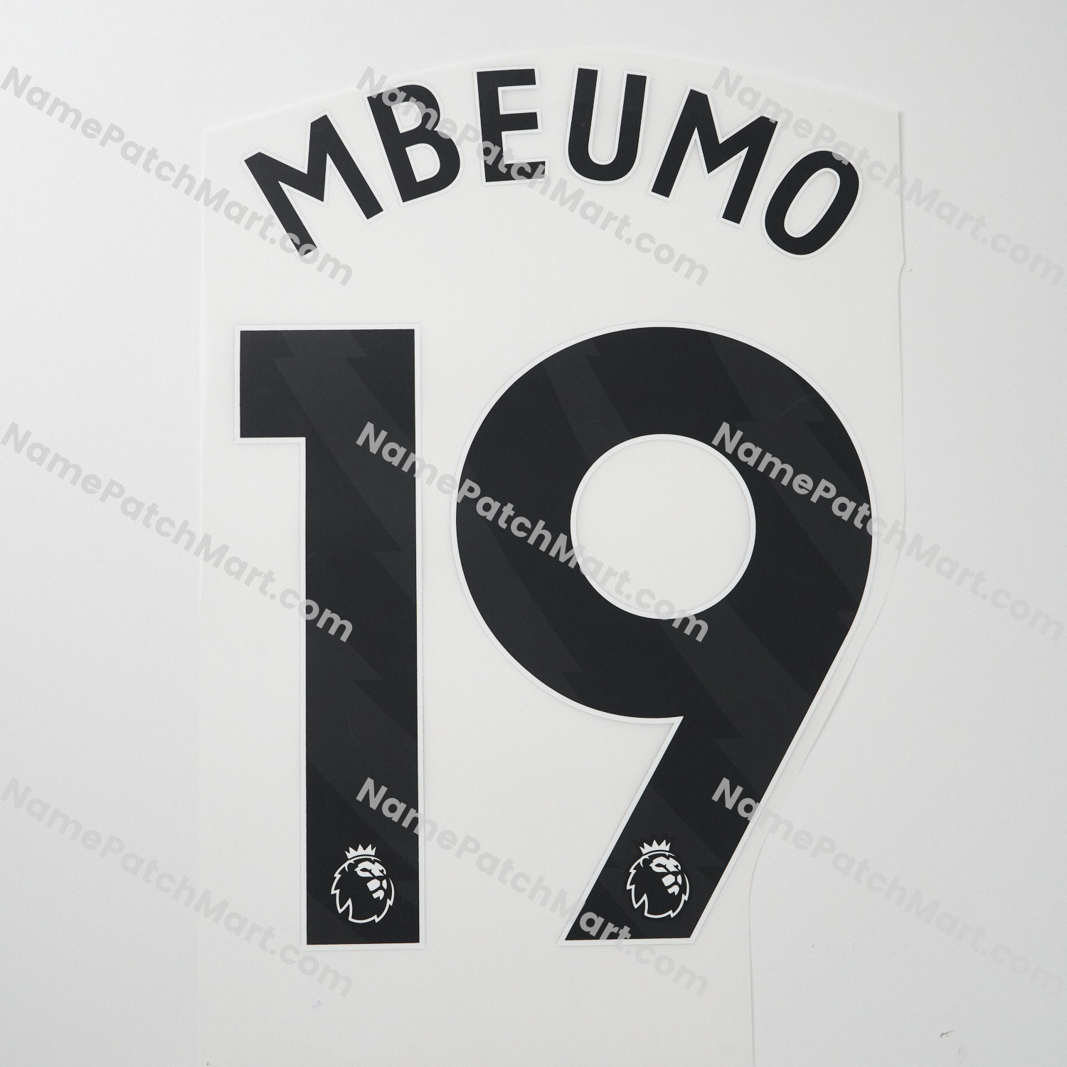 Mbeumo #19 (Premier League) - Manchester United 25-26 Away  | Name Number Set - NamePatchMart.COM