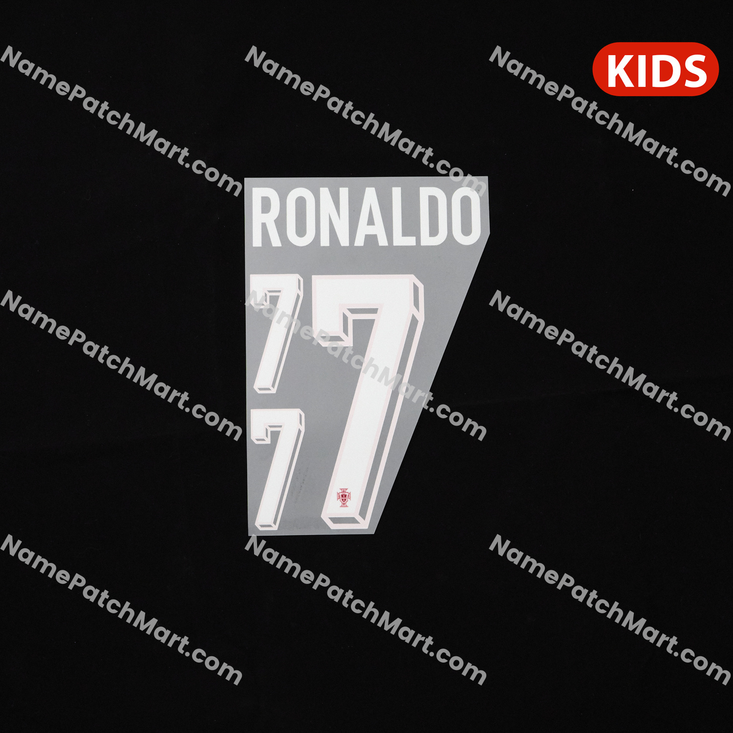 KIDS Cristiano Ronaldo #7 - Portugal 2024 Home  | Name Number Set - NamePatchMart.COM
