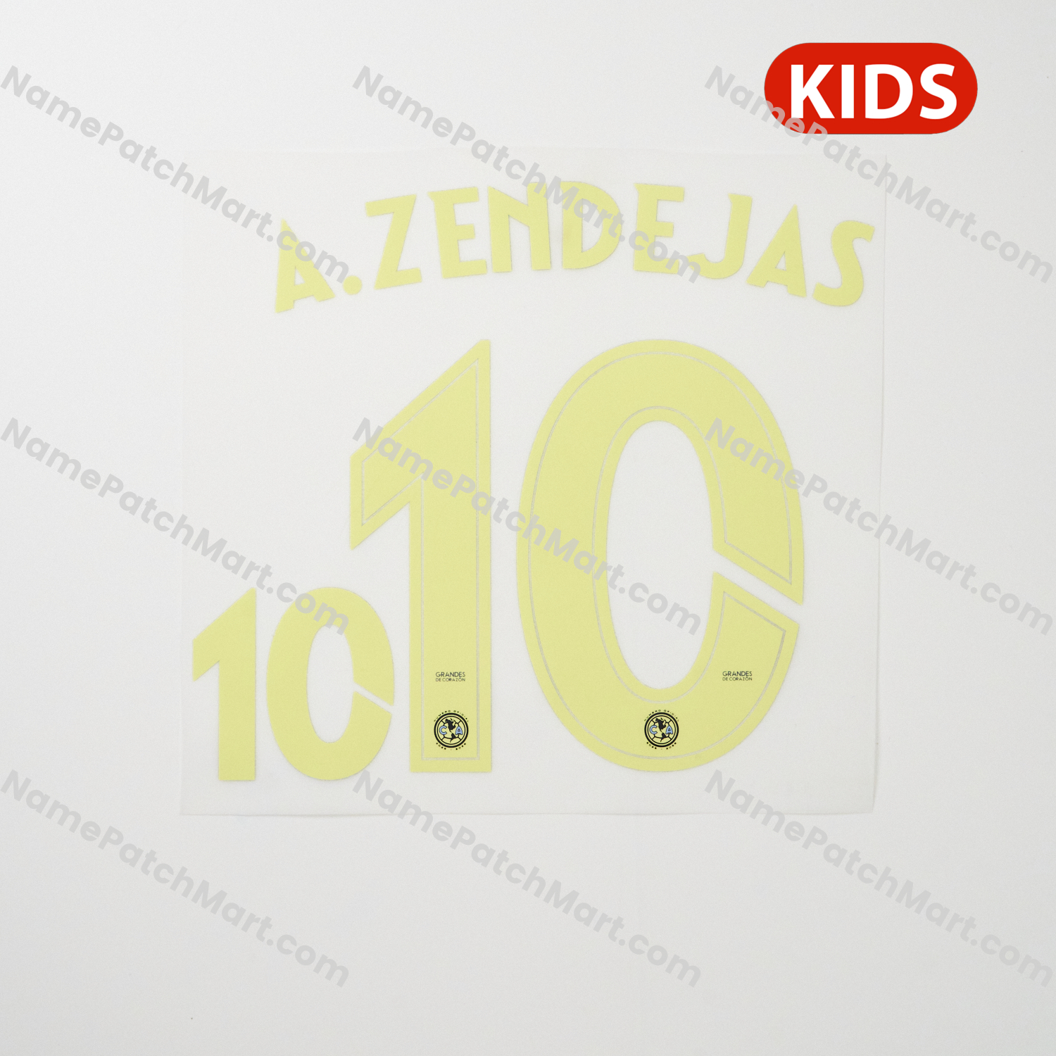 KIDS A.Zendejas #10 - Club América 25-26 Away  | Name Number Set - NamePatchMart.COM