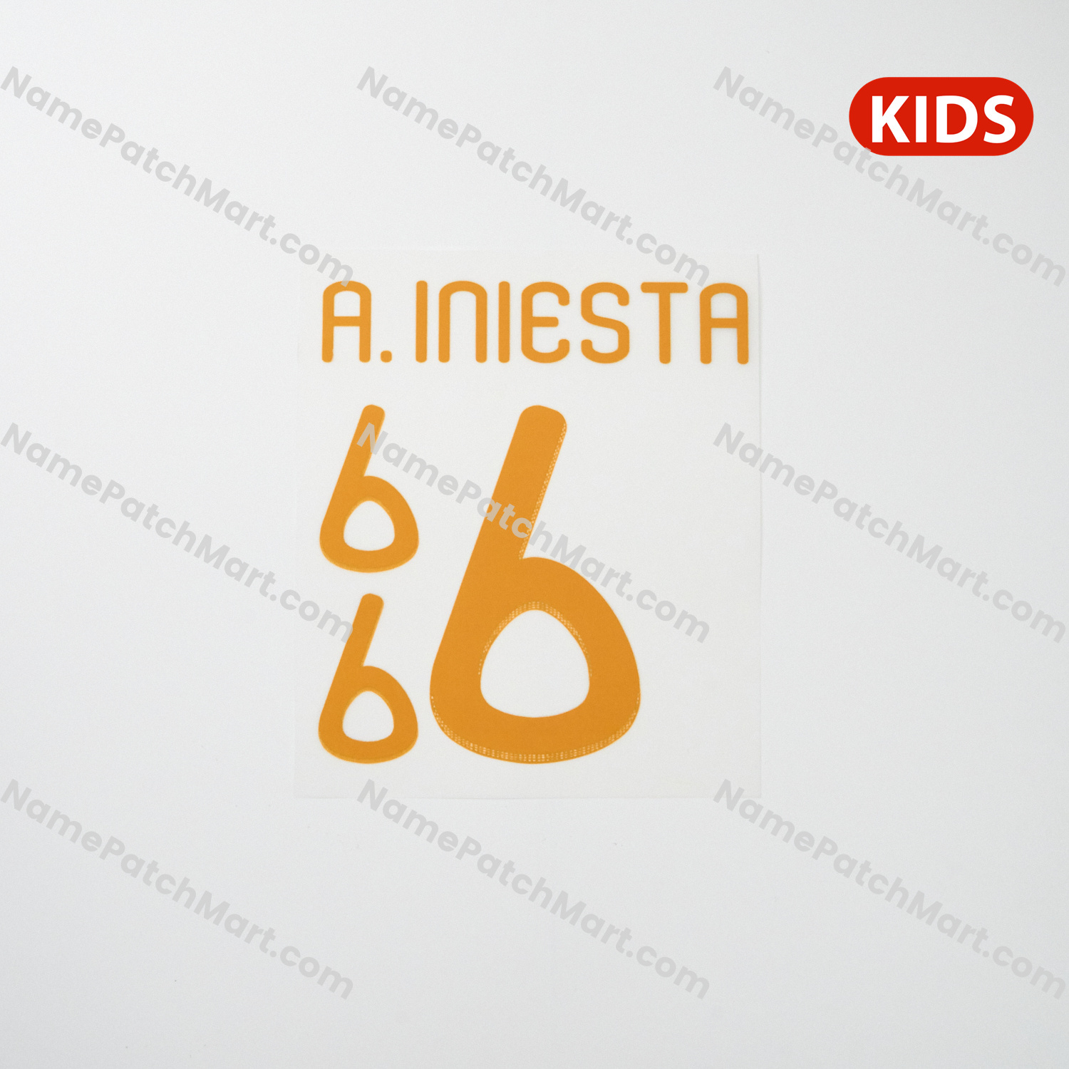 KIDS A.Iniesta #6 - Spain 2010 Home  | Name Number Set - NamePatchMart.COM