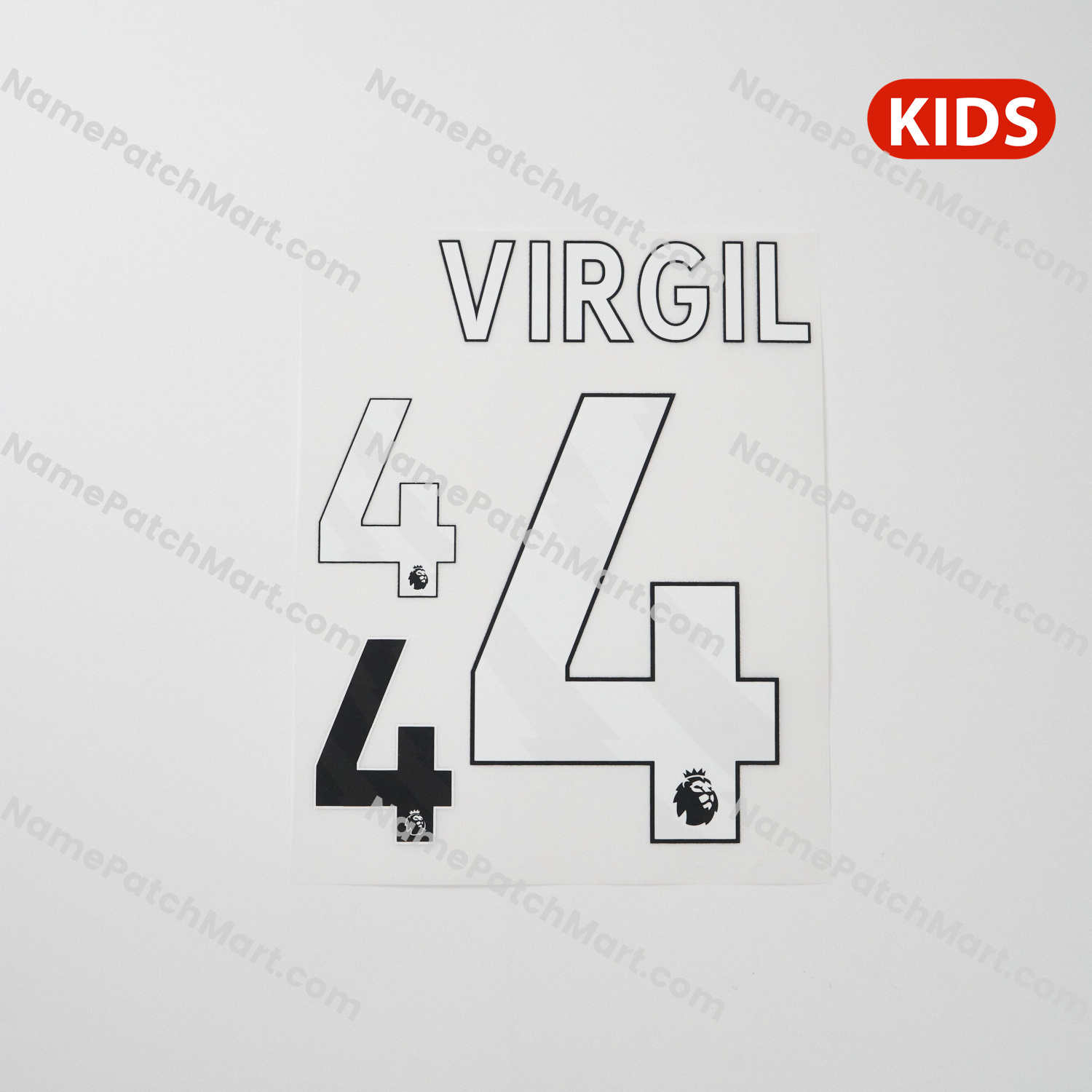 KIDS Virgil #4 (Premier League) - Liverpool 25-26 Home and Third  | Name Number Set - NamePatchMart.COM