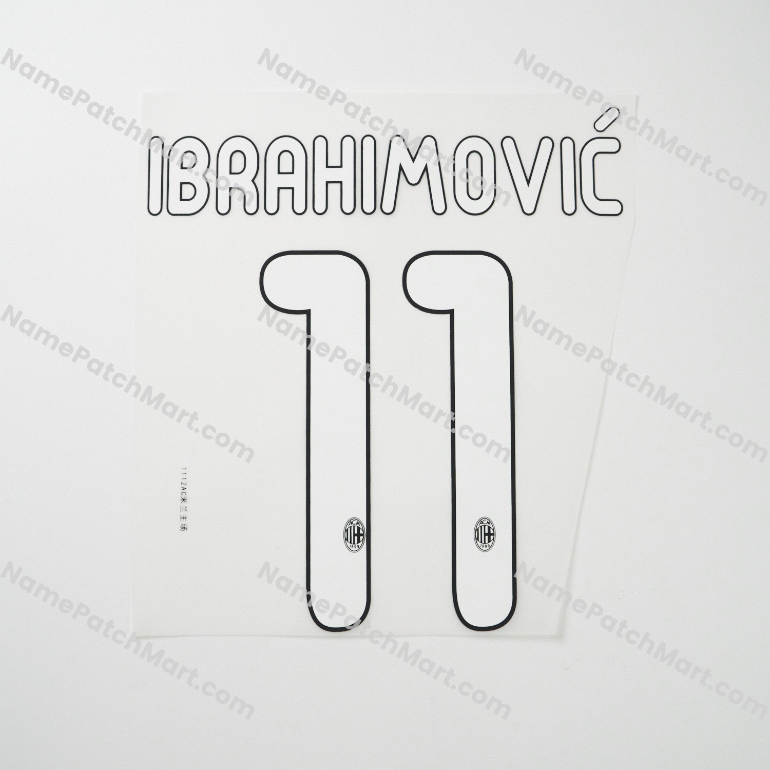 Ibrahimović #11 - AC Milan 2011-12 Home  | Name Number Set - NamePatchMart.COM