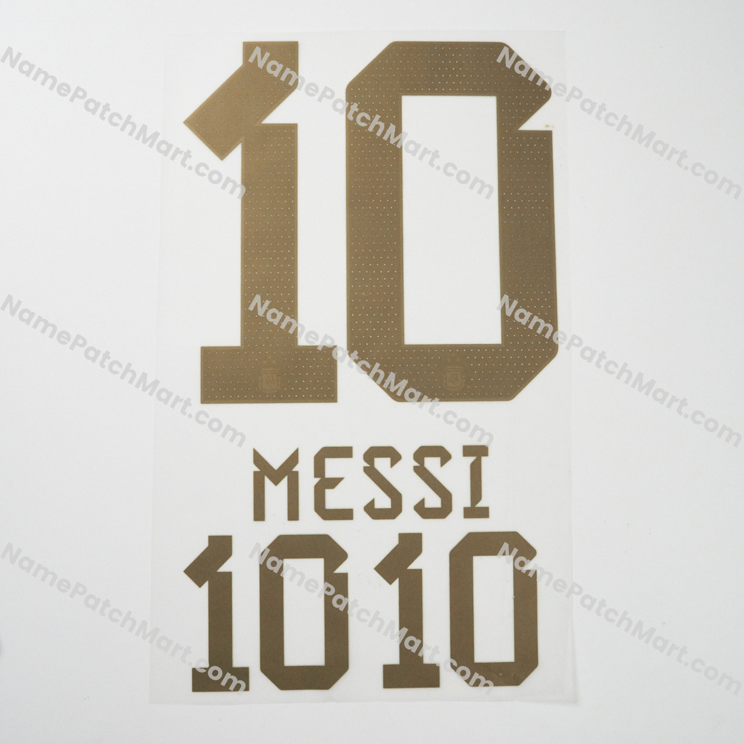 Messi #10 - Argentina 2022-23 Anniversary - Gold  | Name Number Set - NamePatchMart.COM