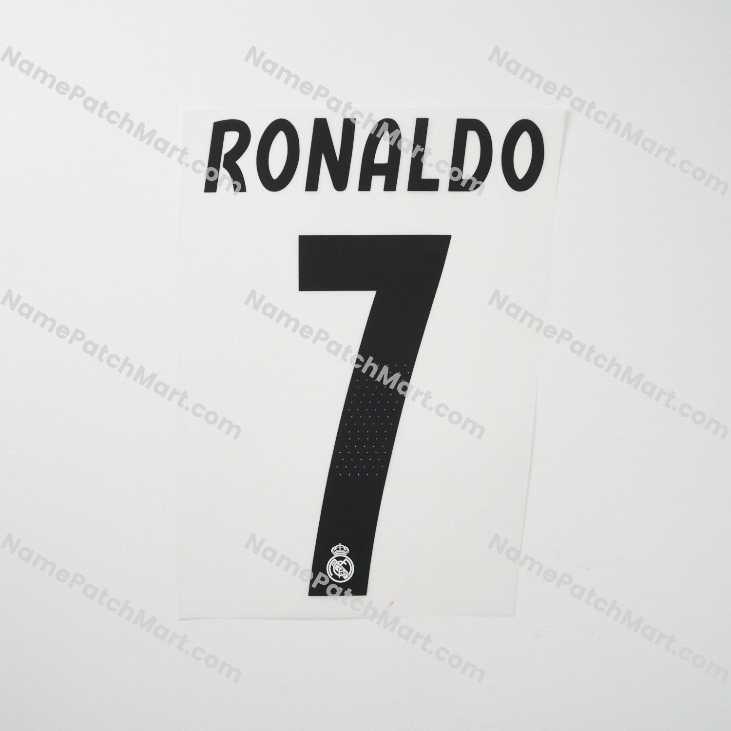 Ronaldo #7 (Champions League) - Real Madrid 2018-19 Home  | Name Number Set - NamePatchMart.COM
