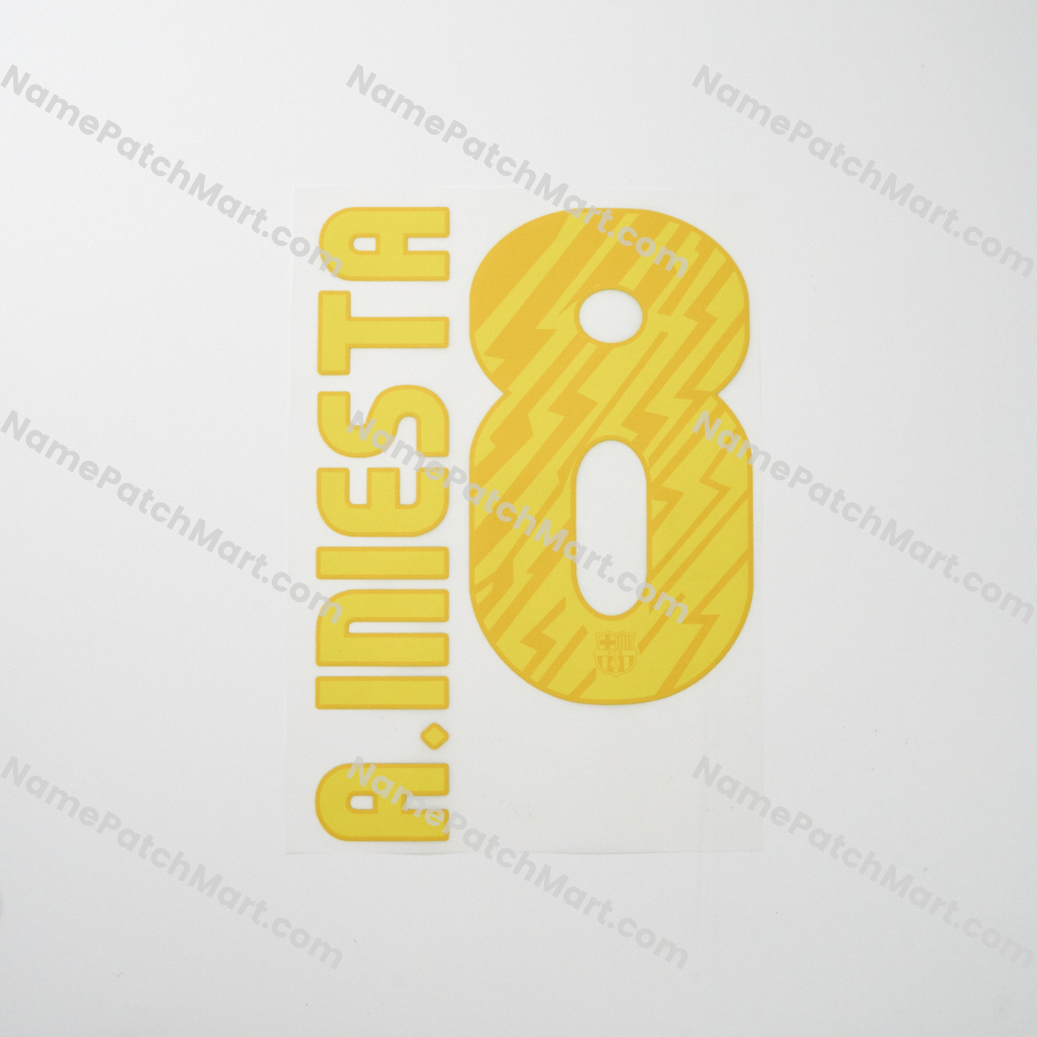 A.Iniesta #8 - Barcelona 2010-11 Home  | Name Number Set - NamePatchMart.COM
