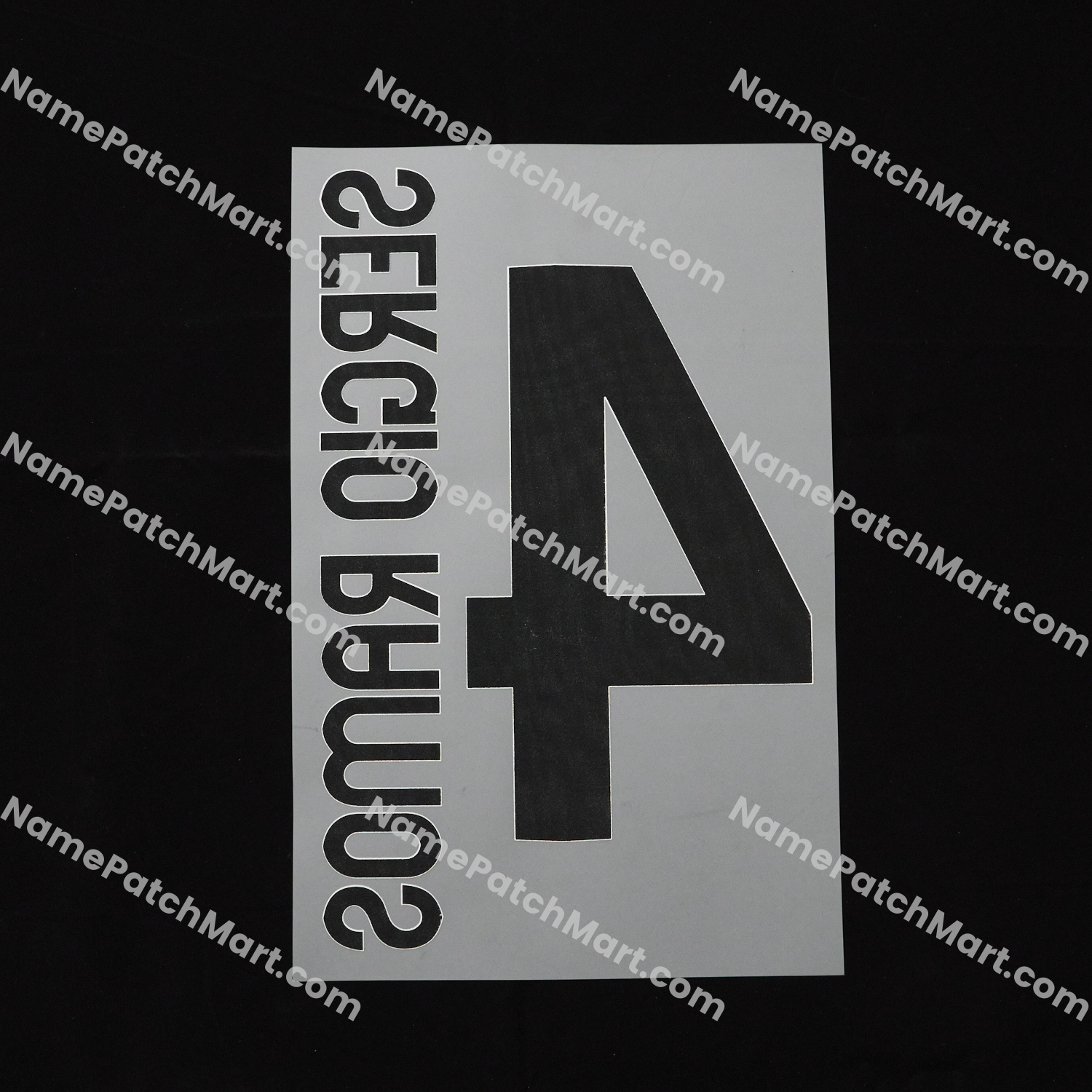 Sergio Ramos #4 (Champions League) - Real Madrid 2012-13 Away  | Name Number Set - NamePatchMart.COM