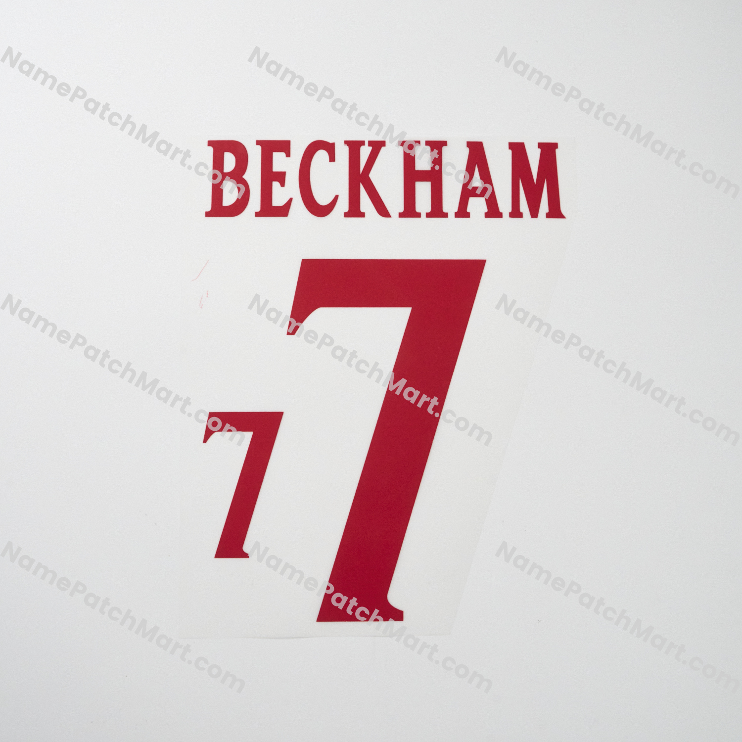 Beckham #7 - England 2000 Home  | Name Number Set - NamePatchMart.COM