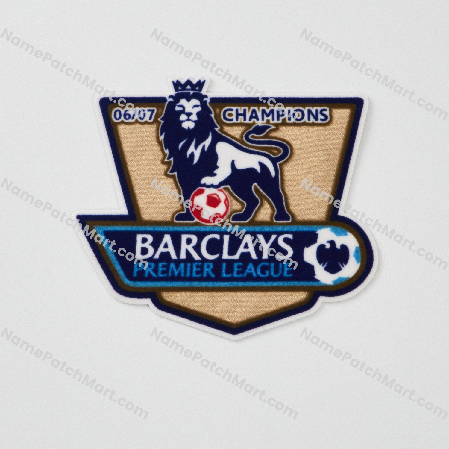 Retro 2007-08 Premier League Champions Patch (2006-07 Winner)  | Name Number Set - NamePatchMart.COM