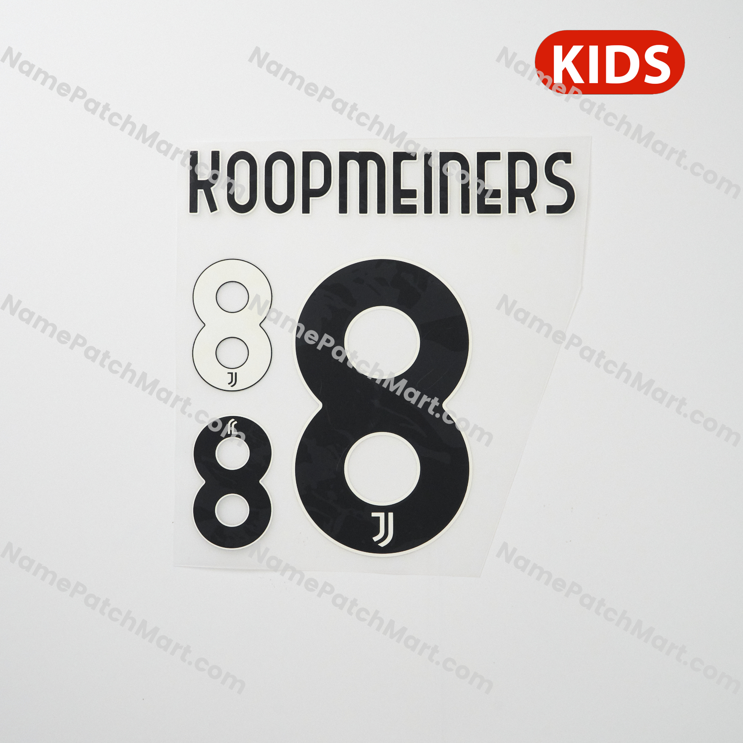 KIDS Koopmeiners #8 - Juventus 25-26 Home  | Name Number Set - NamePatchMart.COM