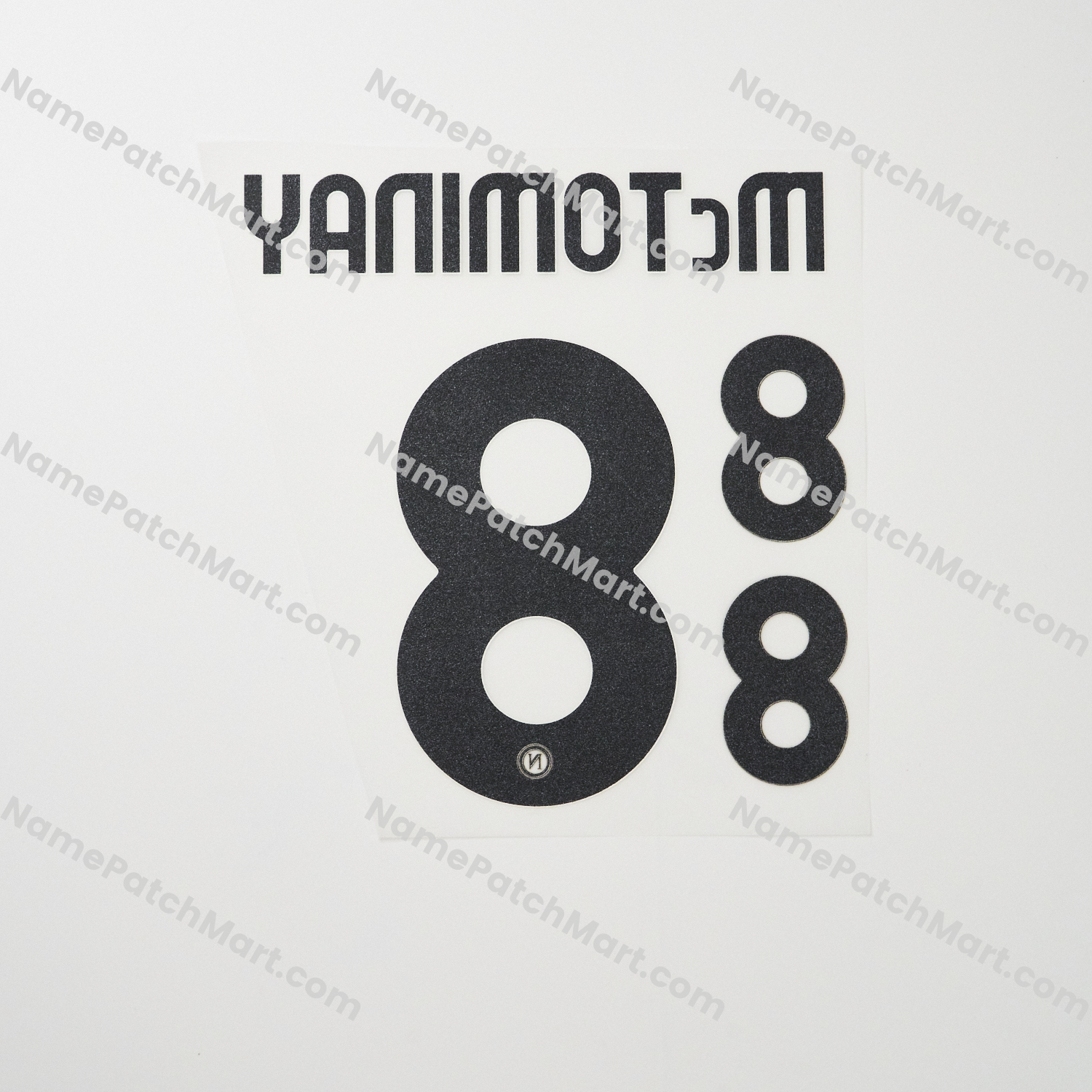 KIDS McTominay #8 - Napoli 25-26 Away - Black  | Name Number Set - NamePatchMart.COM