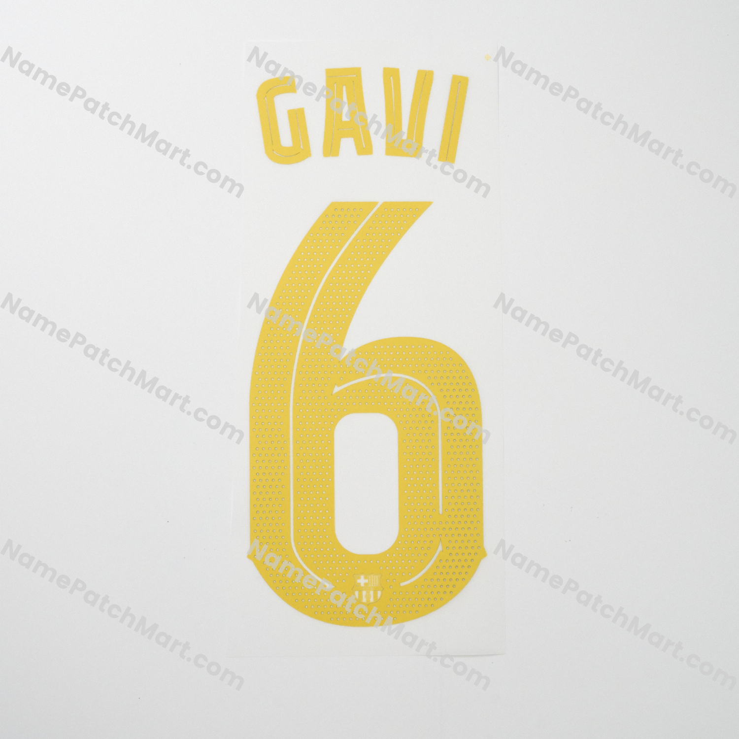 Gavi #6 (Champions League) - Barcelona 25-26 Home  | Name Number Set - NamePatchMart.COM