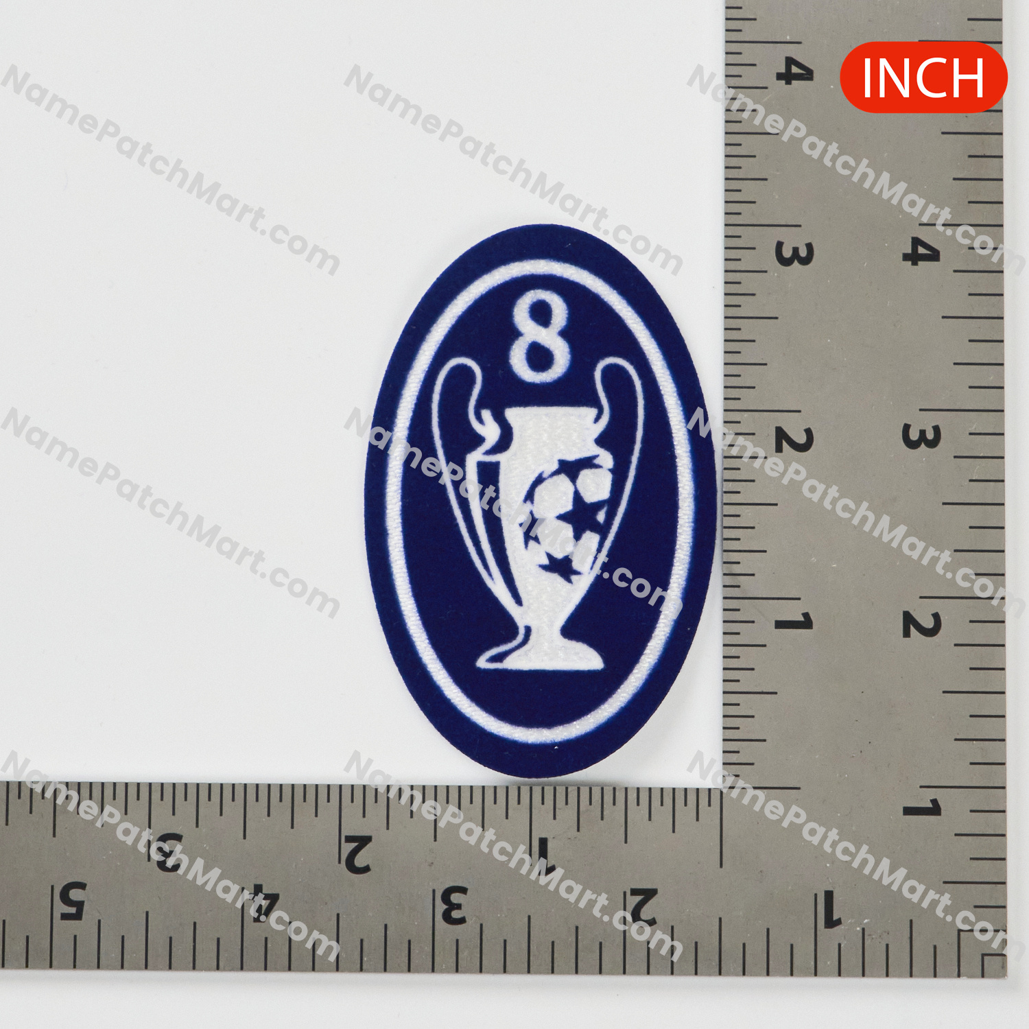 2003-06 UEFA Champions League '8 Times Winner ' Trophy Patch  | Name Number Set - NamePatchMart.COM