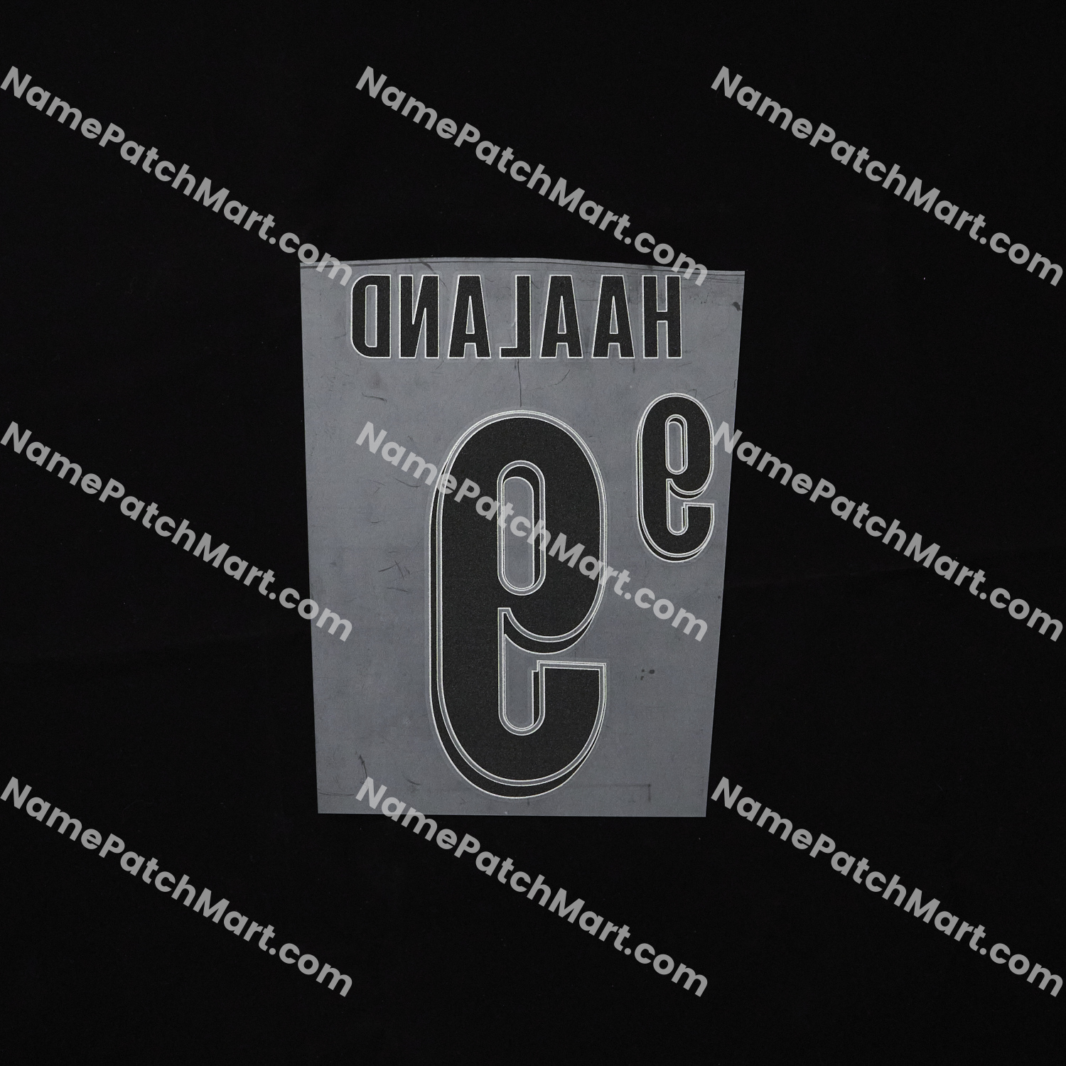 KIDS Haaland #9 (Champions League) - Manchester City 25-26 Away  | Name Number Set - NamePatchMart.COM