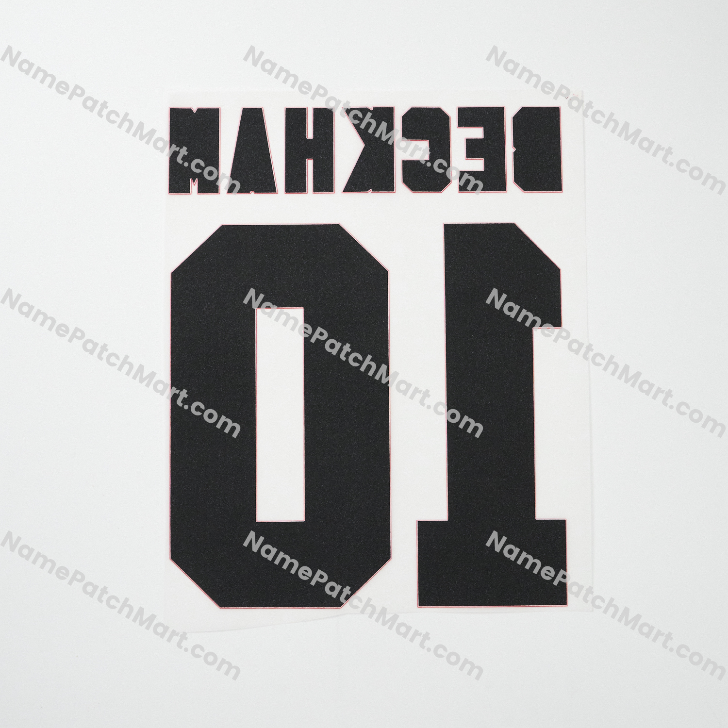 Beckham #10 (Champions League) - Manchester United 1996-97 Home  | Name Number Set - NamePatchMart.COM