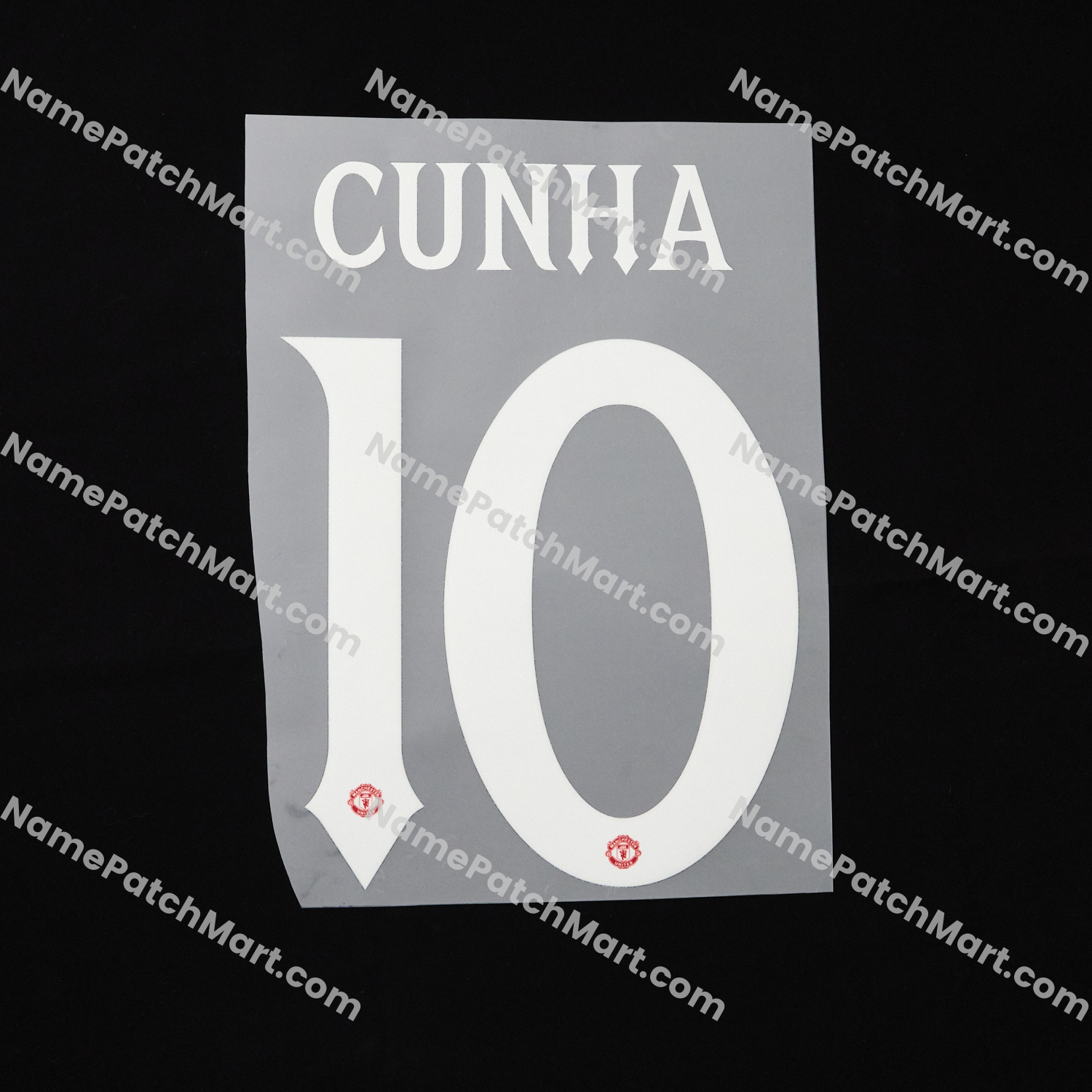Cunha #10 (Cup Style Printing) - Manchester United 25-26 Home  | Name Number Set - NamePatchMart.COM