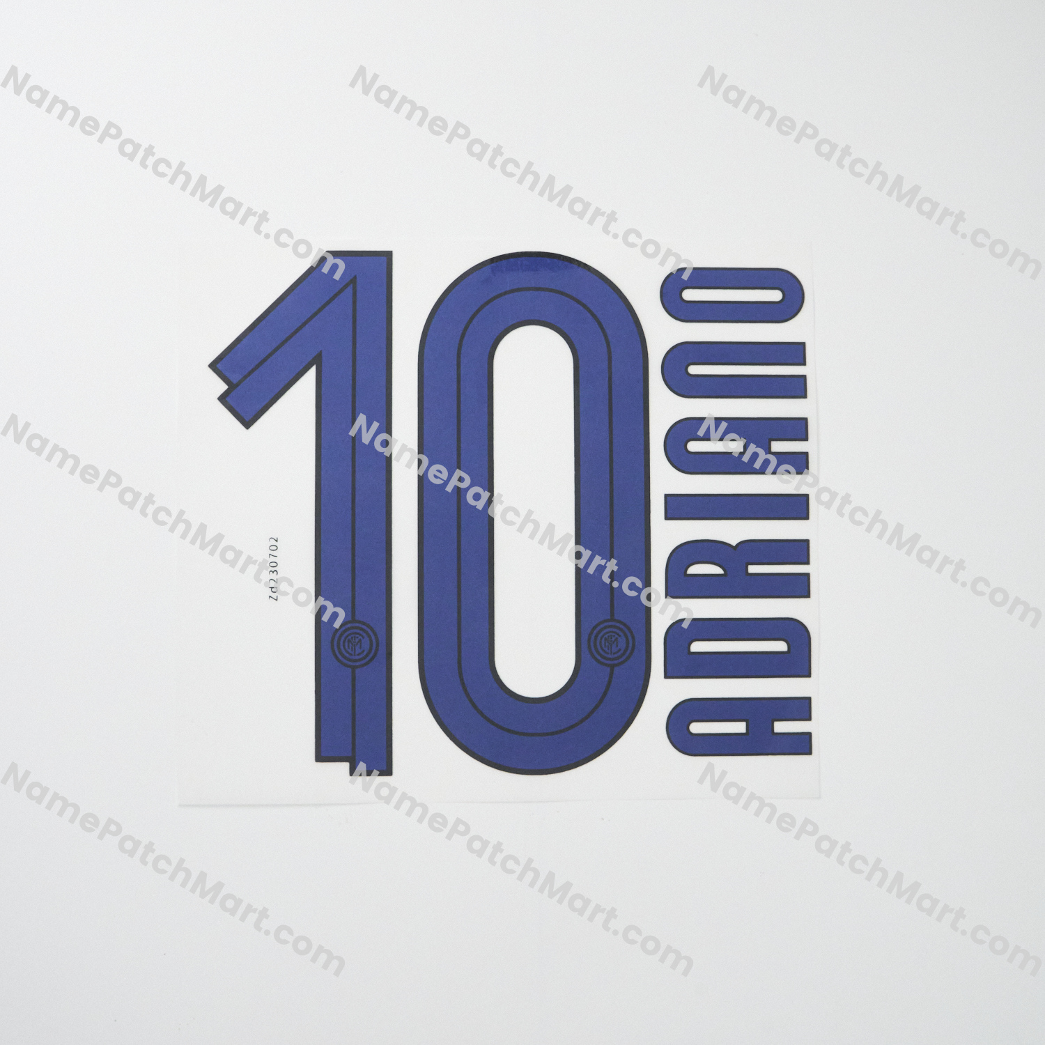 Adriano #10 - Inter Milan 2007-08 Away  | Name Number Set - NamePatchMart.COM