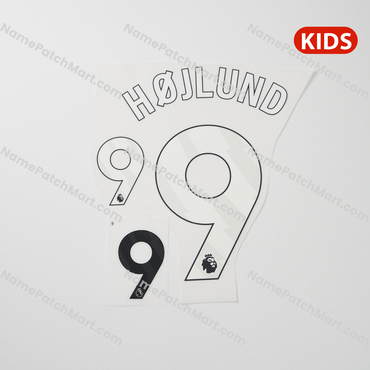 KIDS Højlund #9 (Premier League) - Manchester United 25-26 Home  | Name Number Set - NamePatchMart.COM