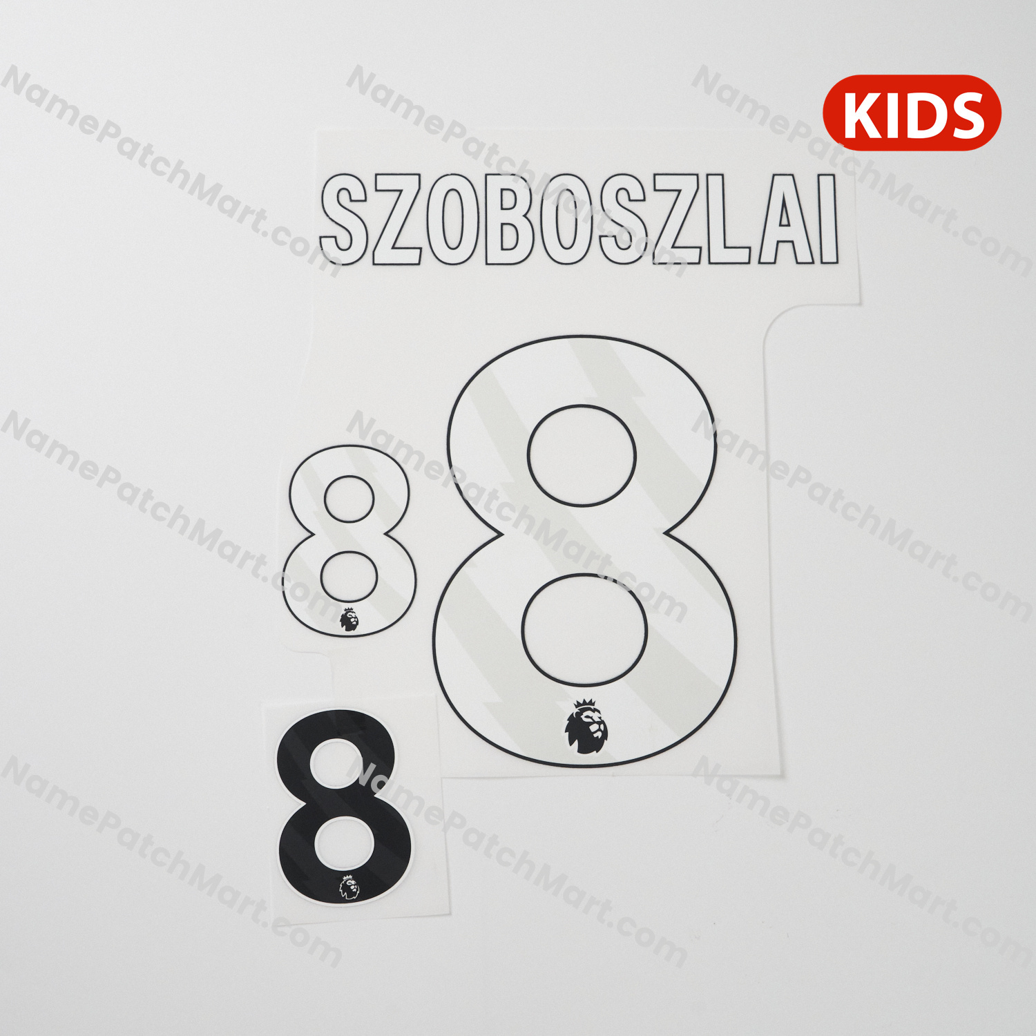 KIDS Szoboszlai #8 (Premier League) - Liverpool 25-26 Home and Third  | Name Number Set - NamePatchMart.COM