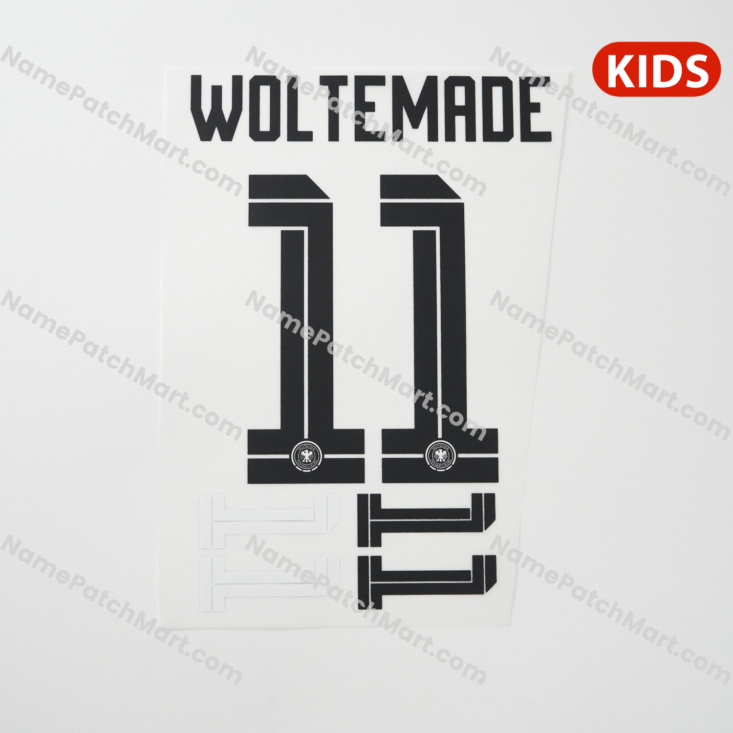 Woltemade #11 (World Cup 26) - Germany 2026 Home KIDS  | Name Number Set - NamePatchMart.COM
